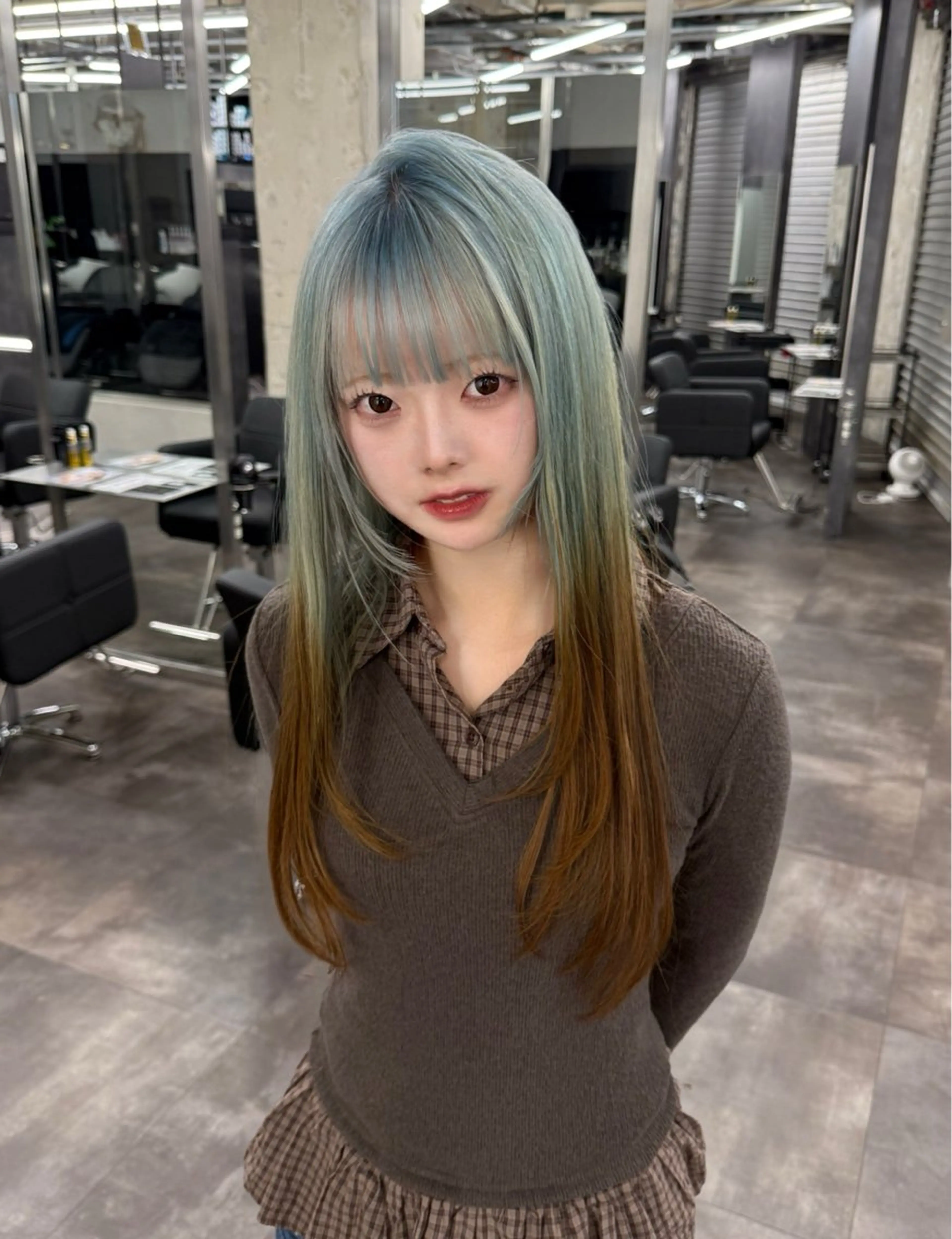 ロング カラー ブリーチ 透明感カラー ハイトーンカラー 縮毛矯正 ヘアカラー RYOTA /GARTE髪質改善のヘアスタイル