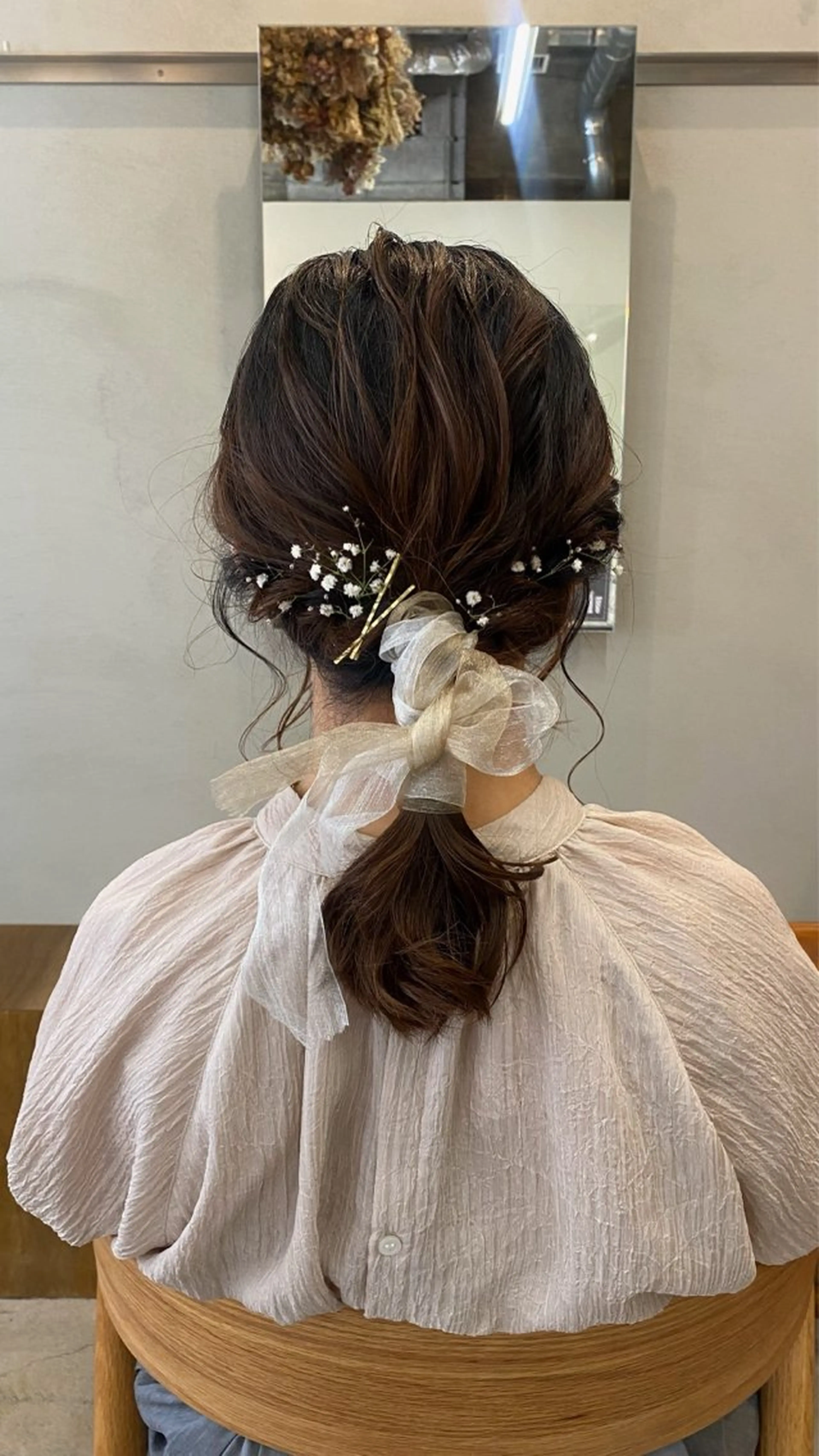 ミディアム ヘアカラー トリートメント ヘアセット NIKO/名古屋/ 伏見/花屋併設のヘアスタイル