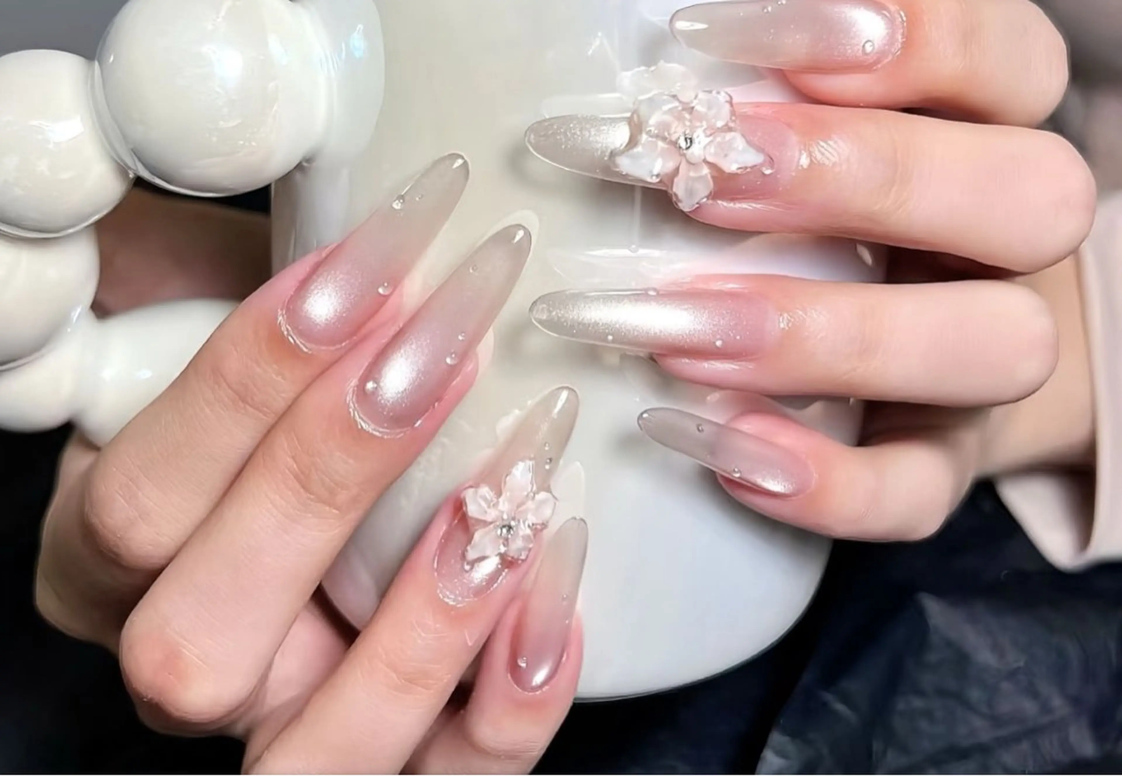 ネイル フラワーネイル ハンドネイル 長さだし専門店 M2 rikaのネイルデザイン