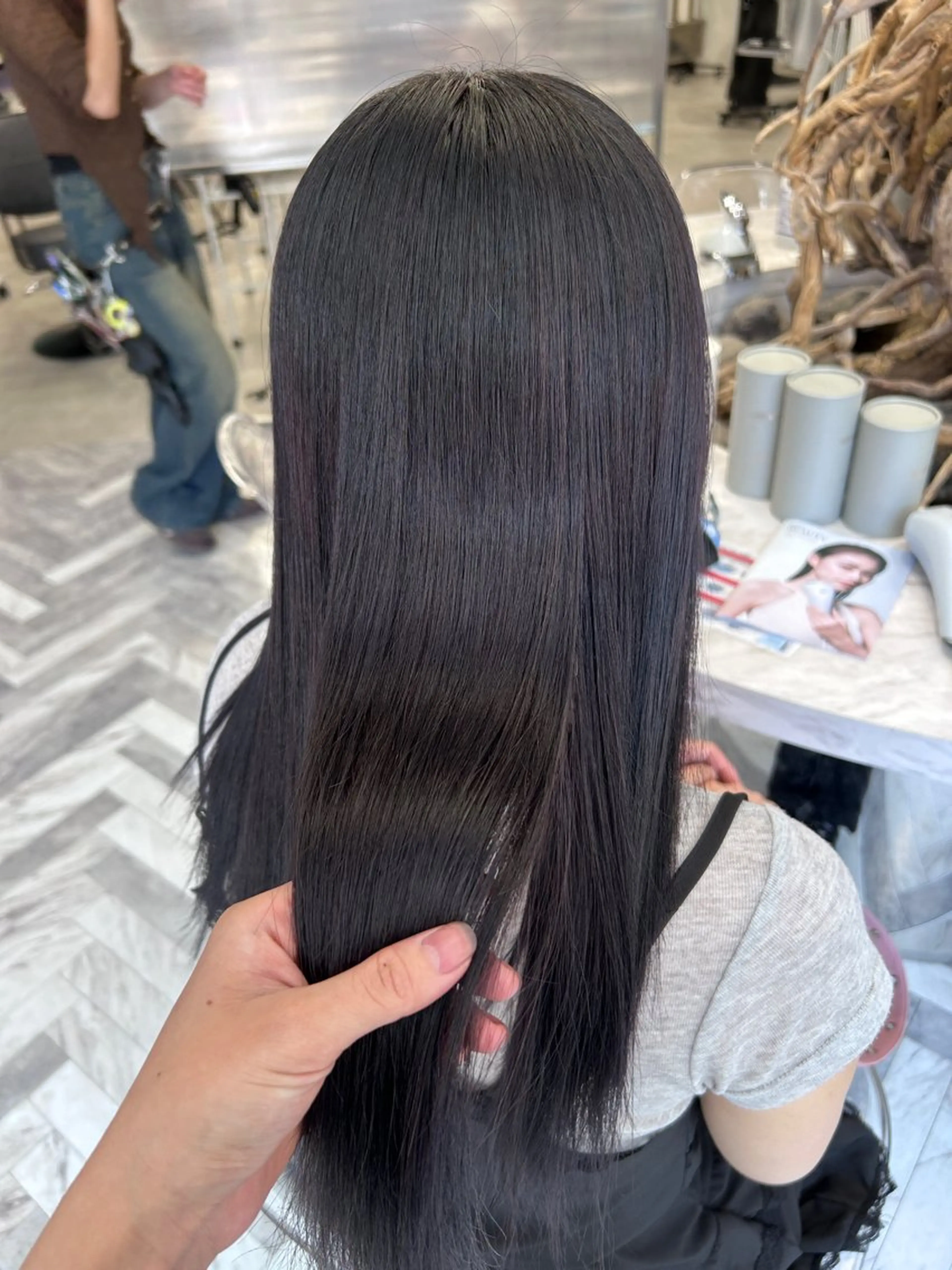 セミロング カラー ヘアカラー 冬っぽカラー/ マツエク/ゆきなのマツエク・マツパデザイン