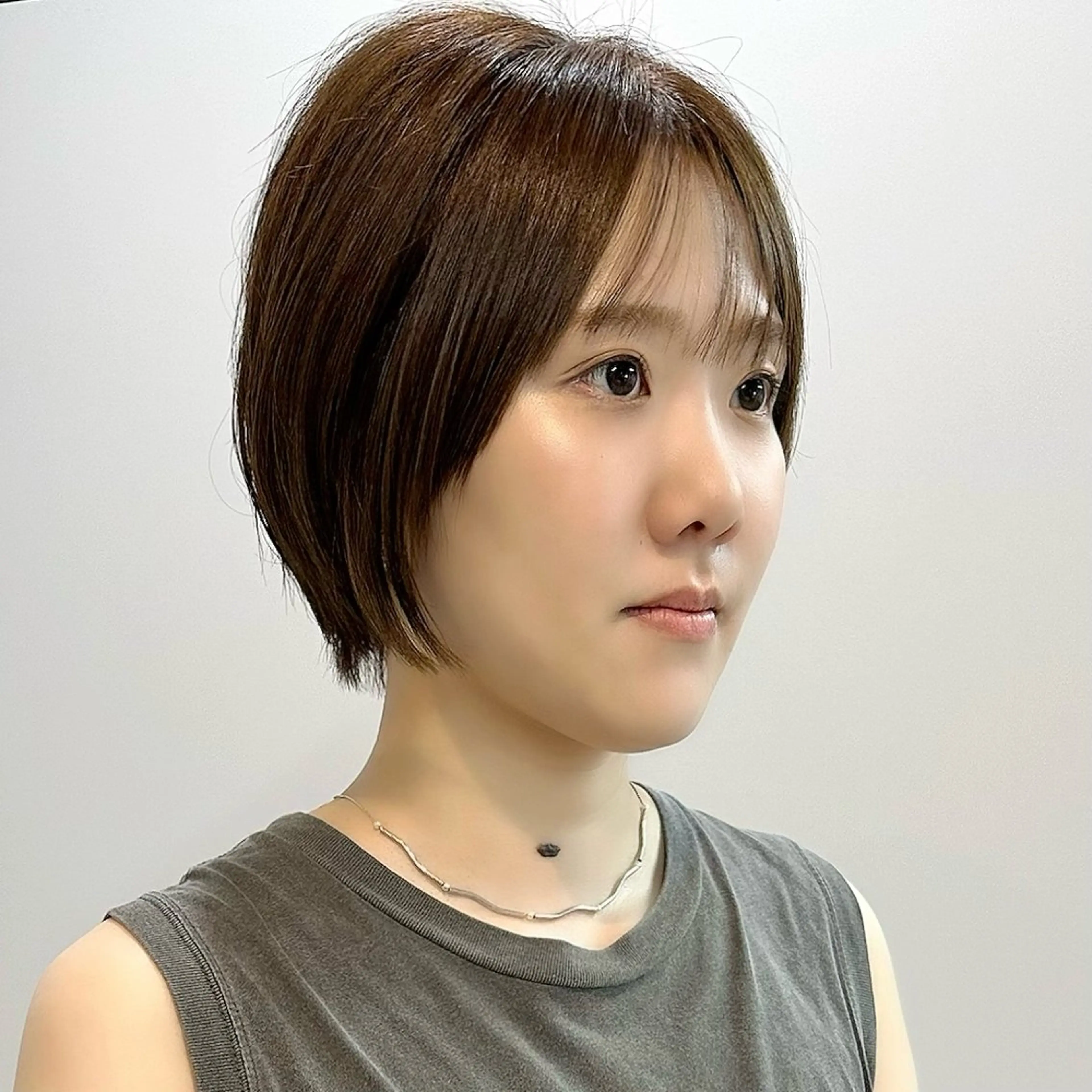 ショート くびれヘア ショートヘア カット 京都大人女性ショート 徒歩1分/秋山のヘアスタイル