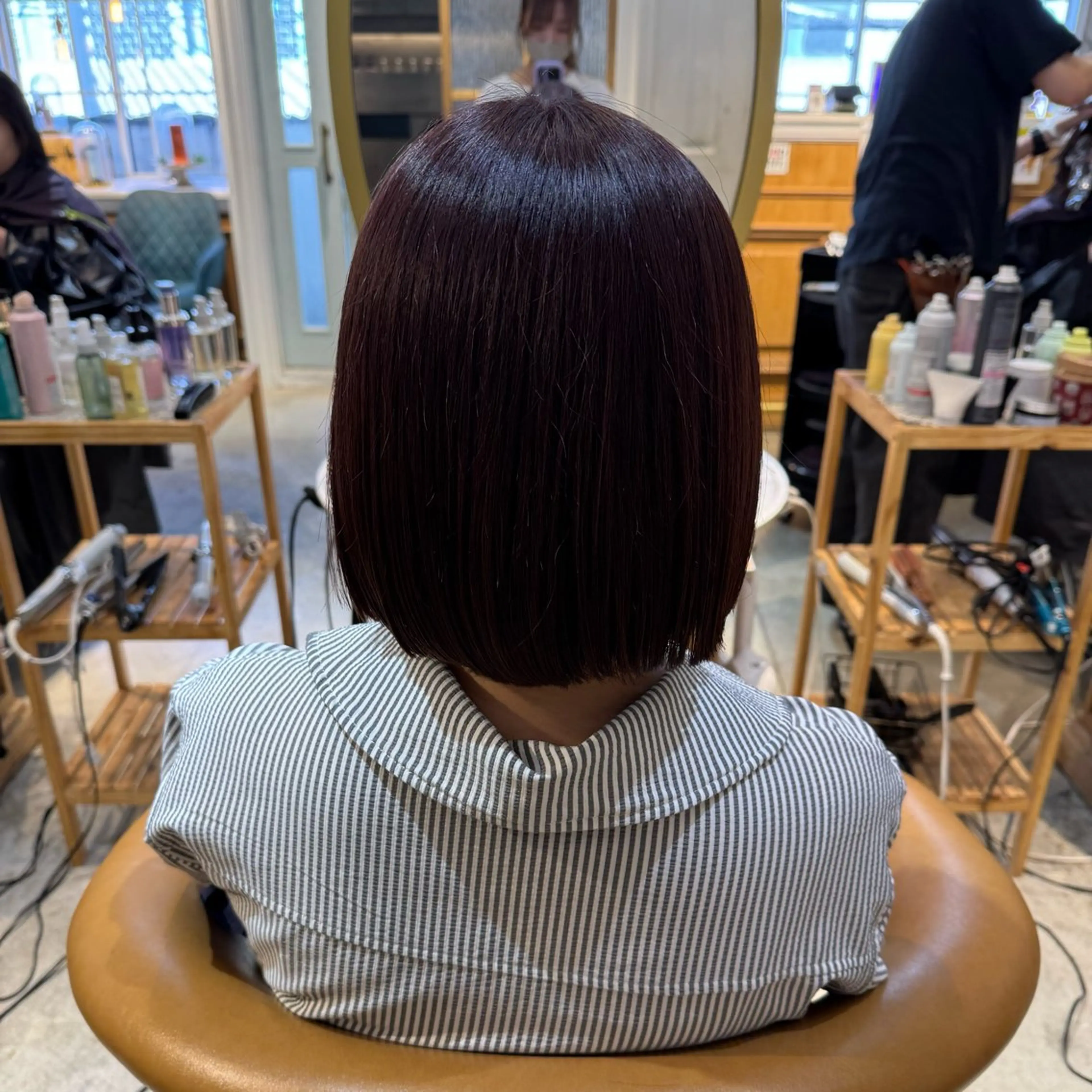 ミディアム ボブレイヤー ボブ 髪質改善 韓国風ヘア レイヤーカット カット ヘアカラー トリートメント ヘアセット 髪質改善/ボブ /韓国/erikoのヘアスタイル