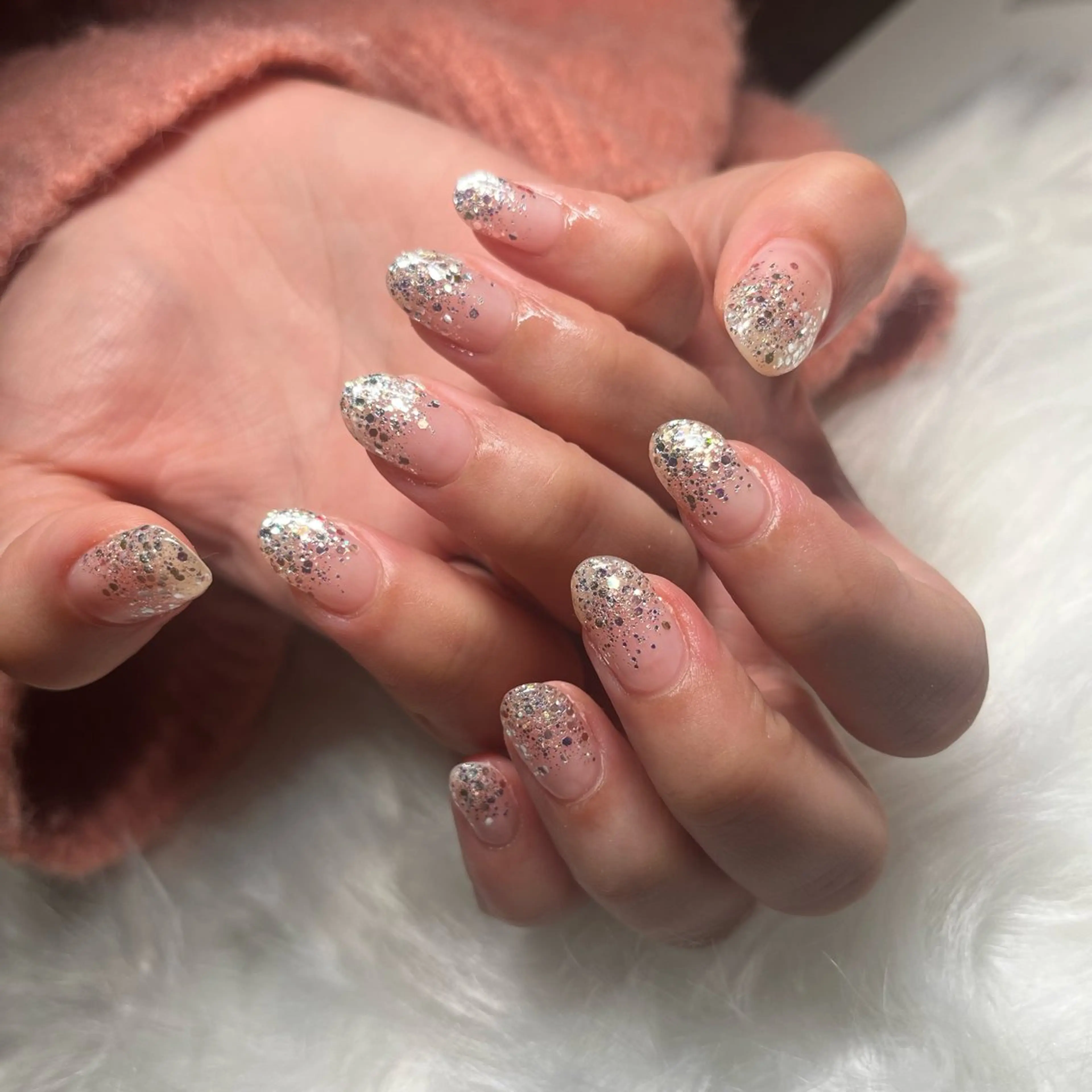 ネイル ラメ(グリッター) ラメグラデーション ハンドネイル DariL Ayaのネイルデザイン