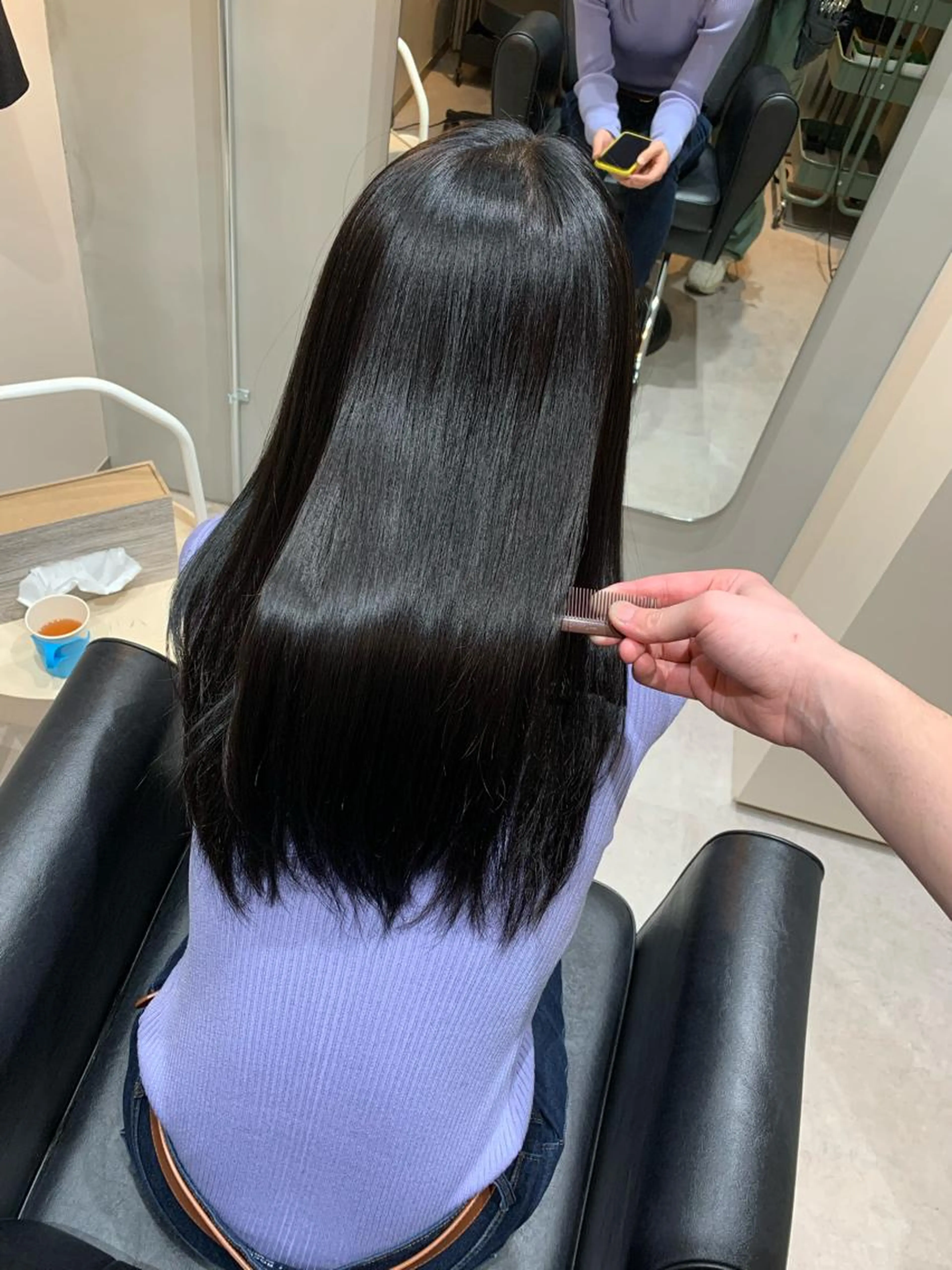ハイライト後のメンテナンス！カラーをしながら髪質改善！カット＋髪質改善入りカラー＋トリートメント😆✨［白髪ぼかしも可］の写真