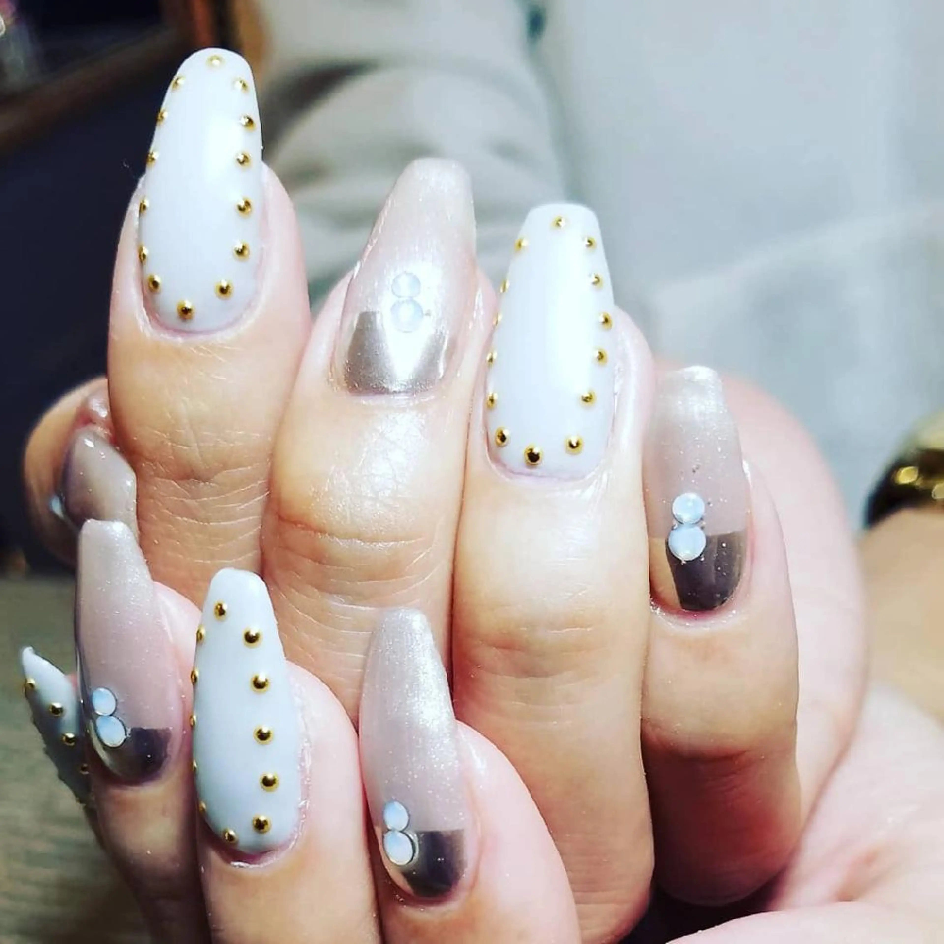 ネイル マットネイル ミラーネイル ハンドネイル JuniNail 주니네일🇰🇷suのネイルデザイン