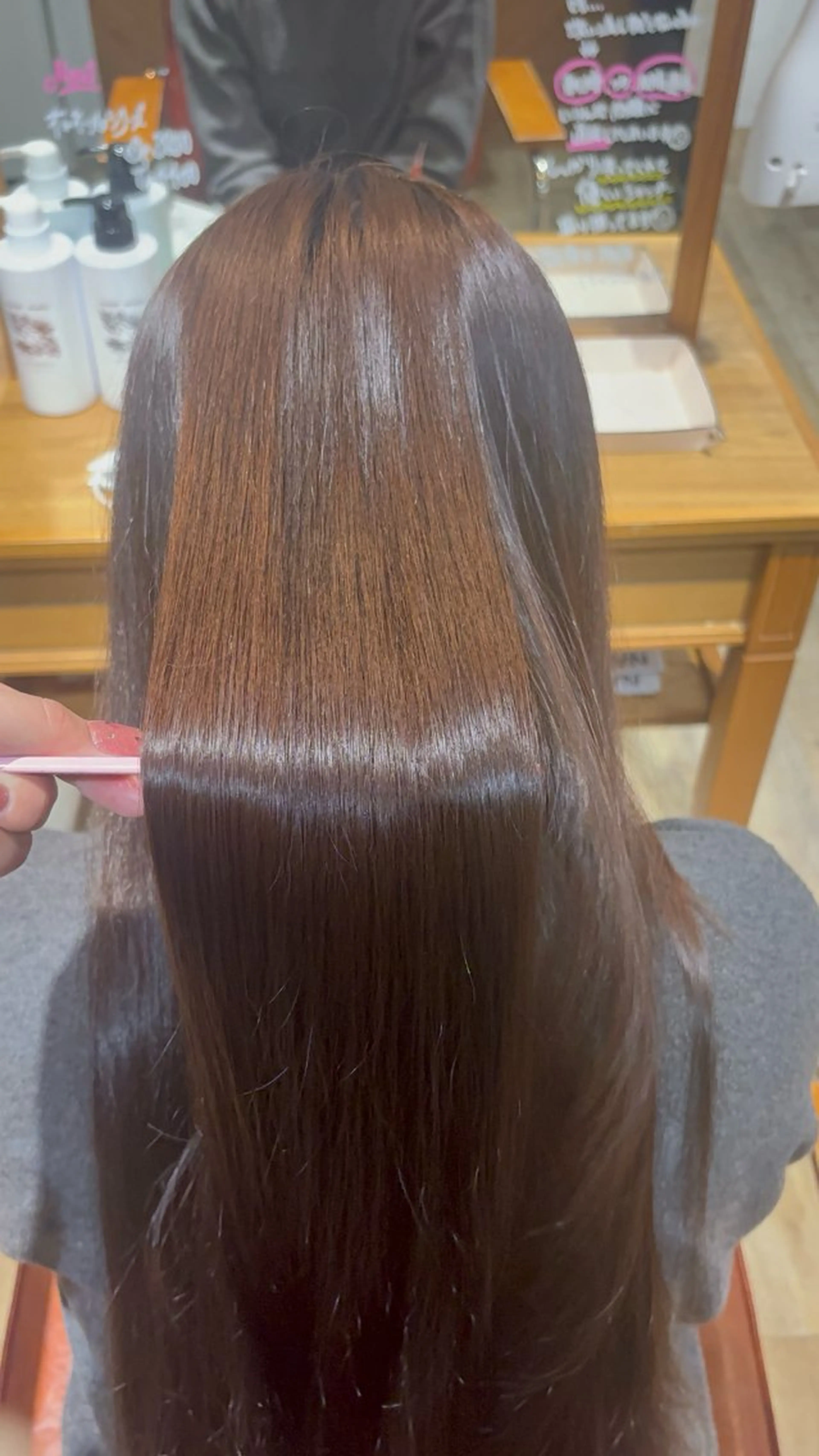ロング 縮毛矯正 赤池駅/韓国カラー saki🎀のヘアスタイル