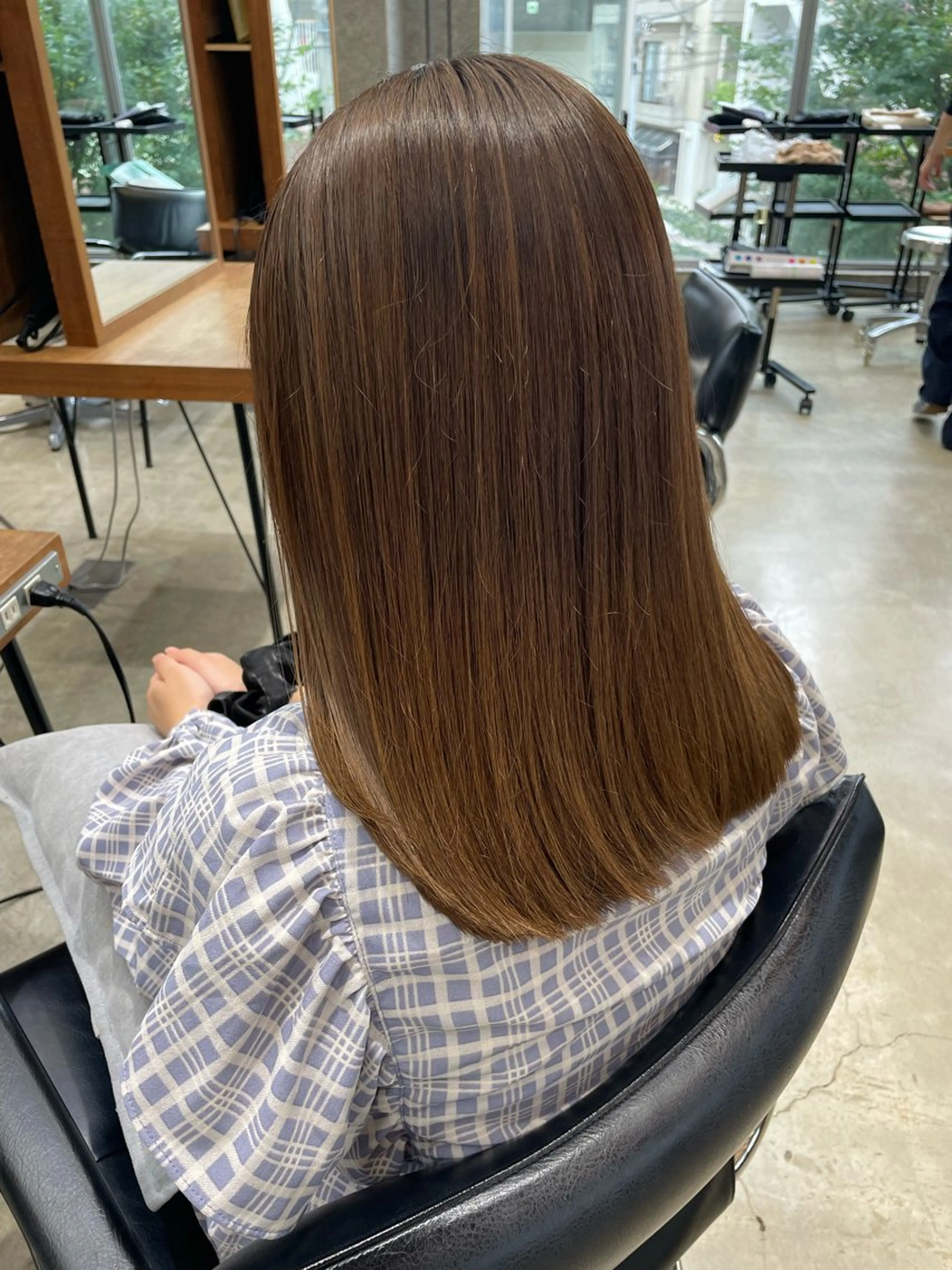 セミロング カラー ヘアカラー トリートメント 🍋髪質改善× 透明感カラー ジュリのヘアスタイル