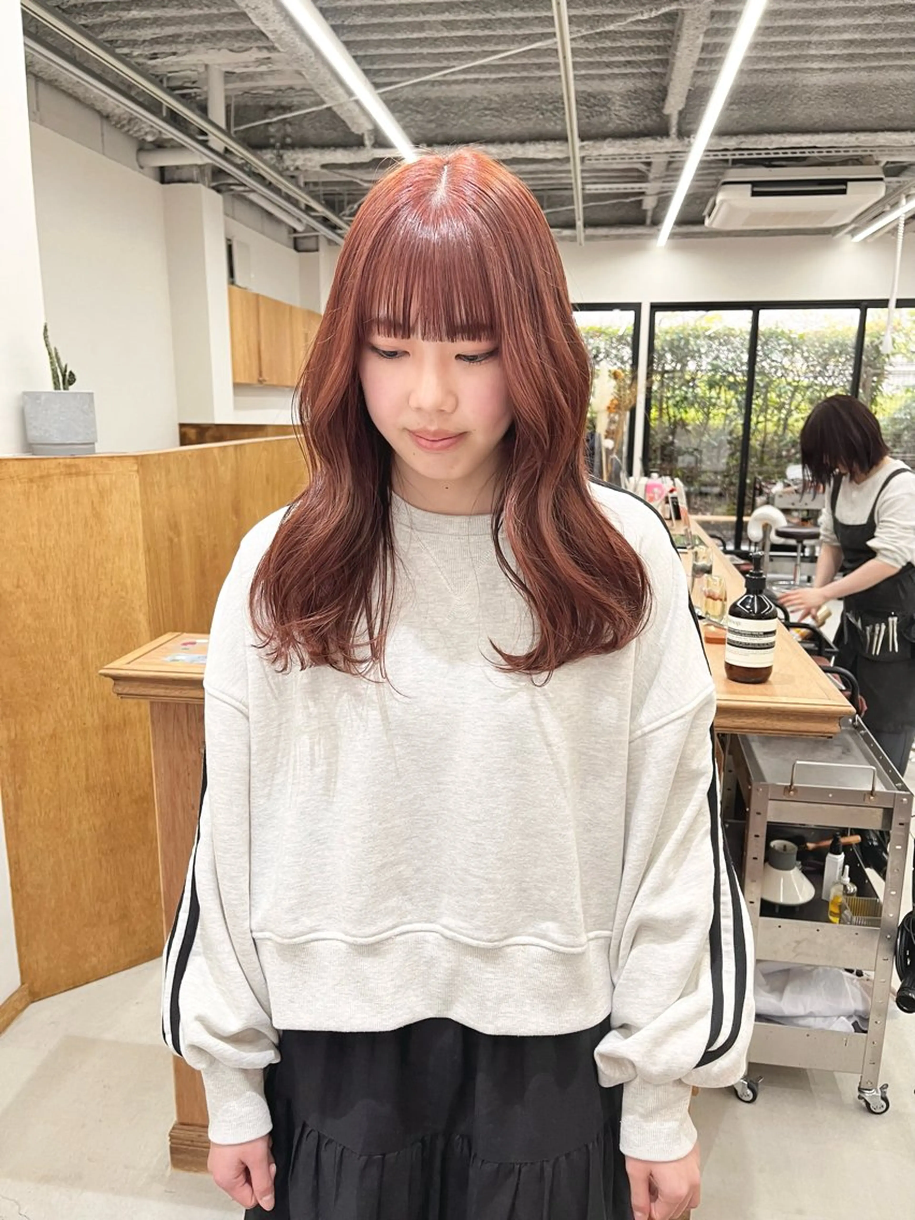ロング カラー ヘアアレンジ ブリーチ ダブルカラー ブリーチなしカラー esu西梅田所属・ena/ブリーチなし 透明感・レイヤー🎀のヘアスタイル