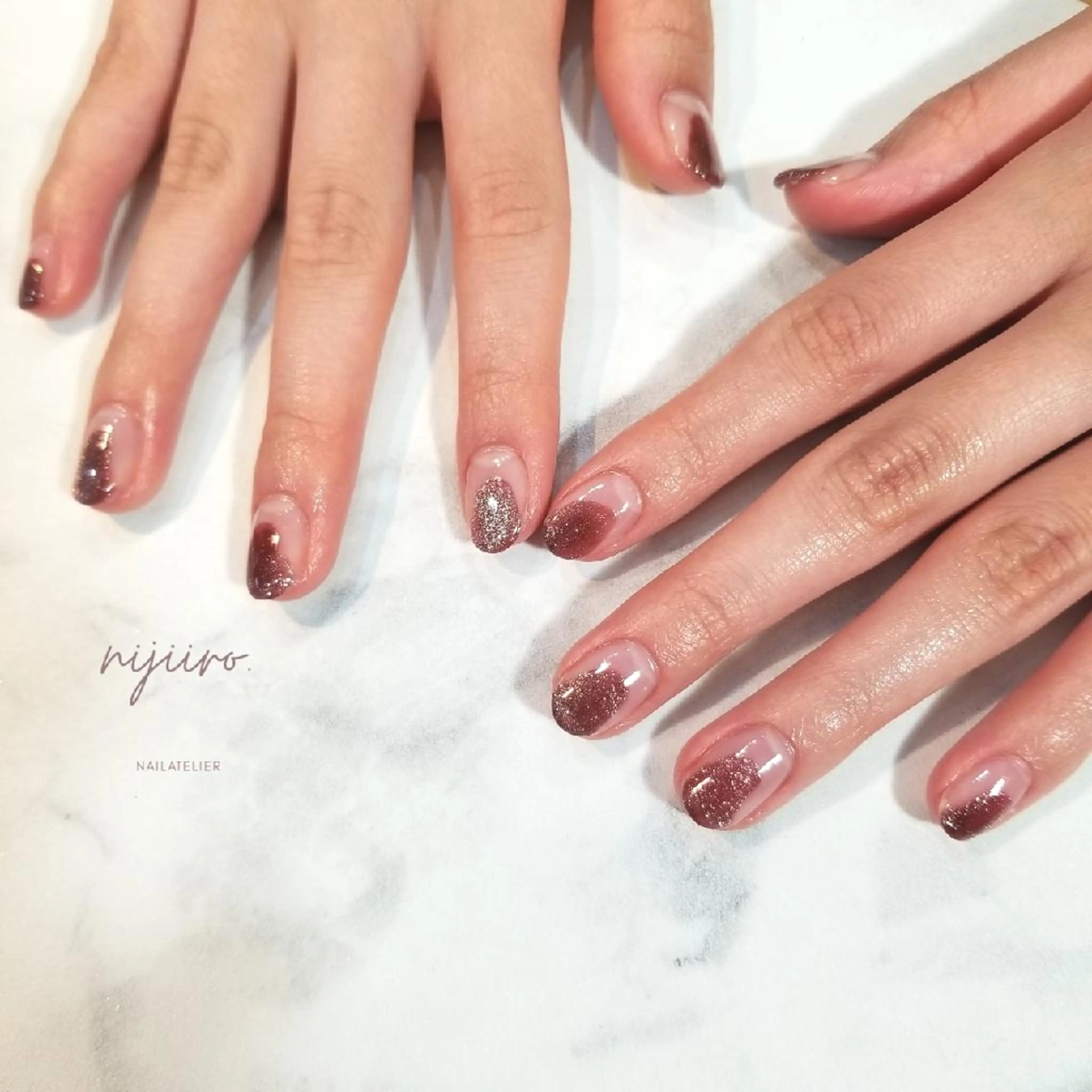ネイル マグネットネイル ハンドネイル nailatelier nijiiro.所属・nijiiro🌈 サトウのネイルデザイン