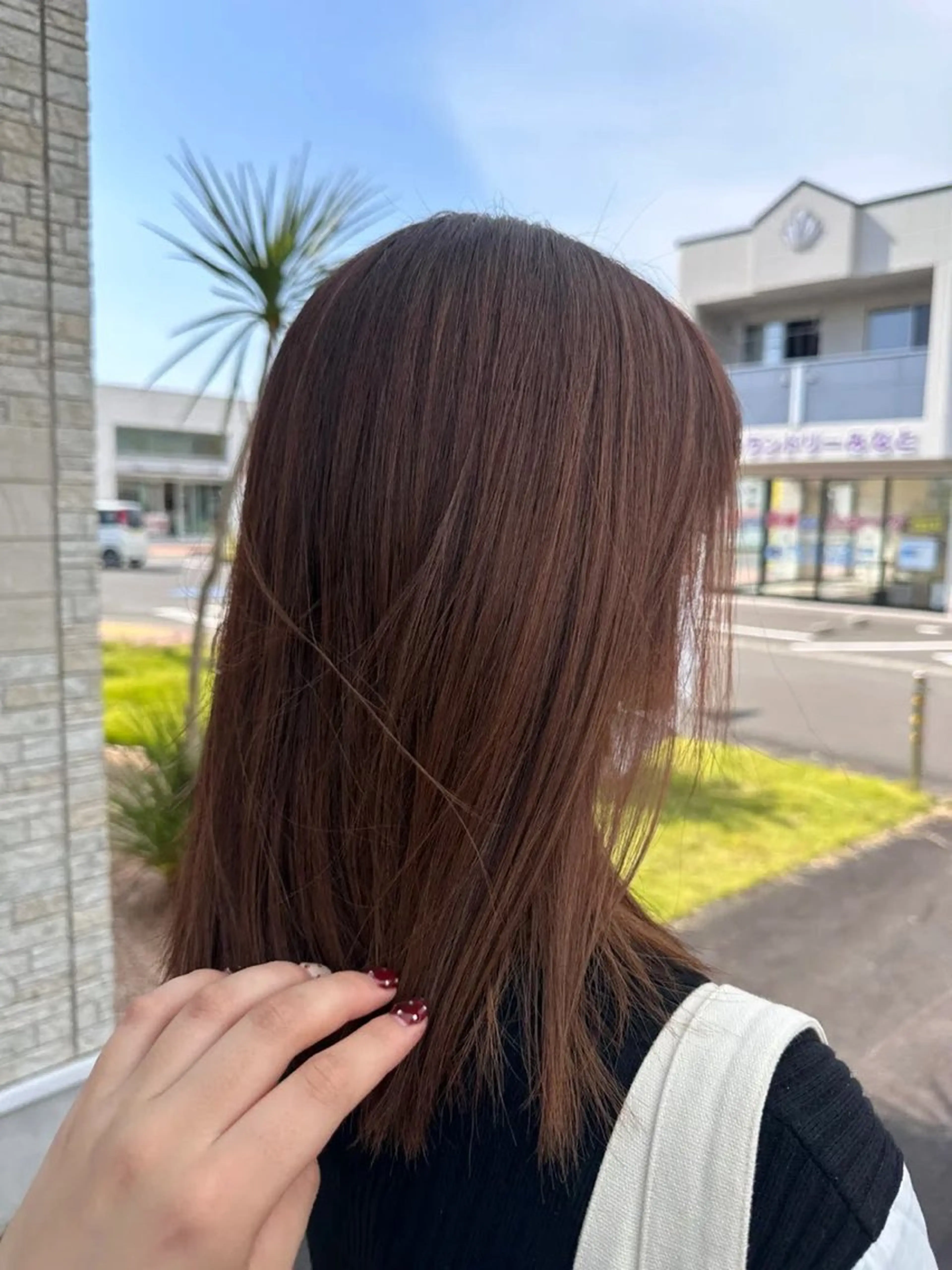 セミロング カラー オーガニックカラー トリートメント ☆あつみ☆ soen  天神店のヘアスタイル