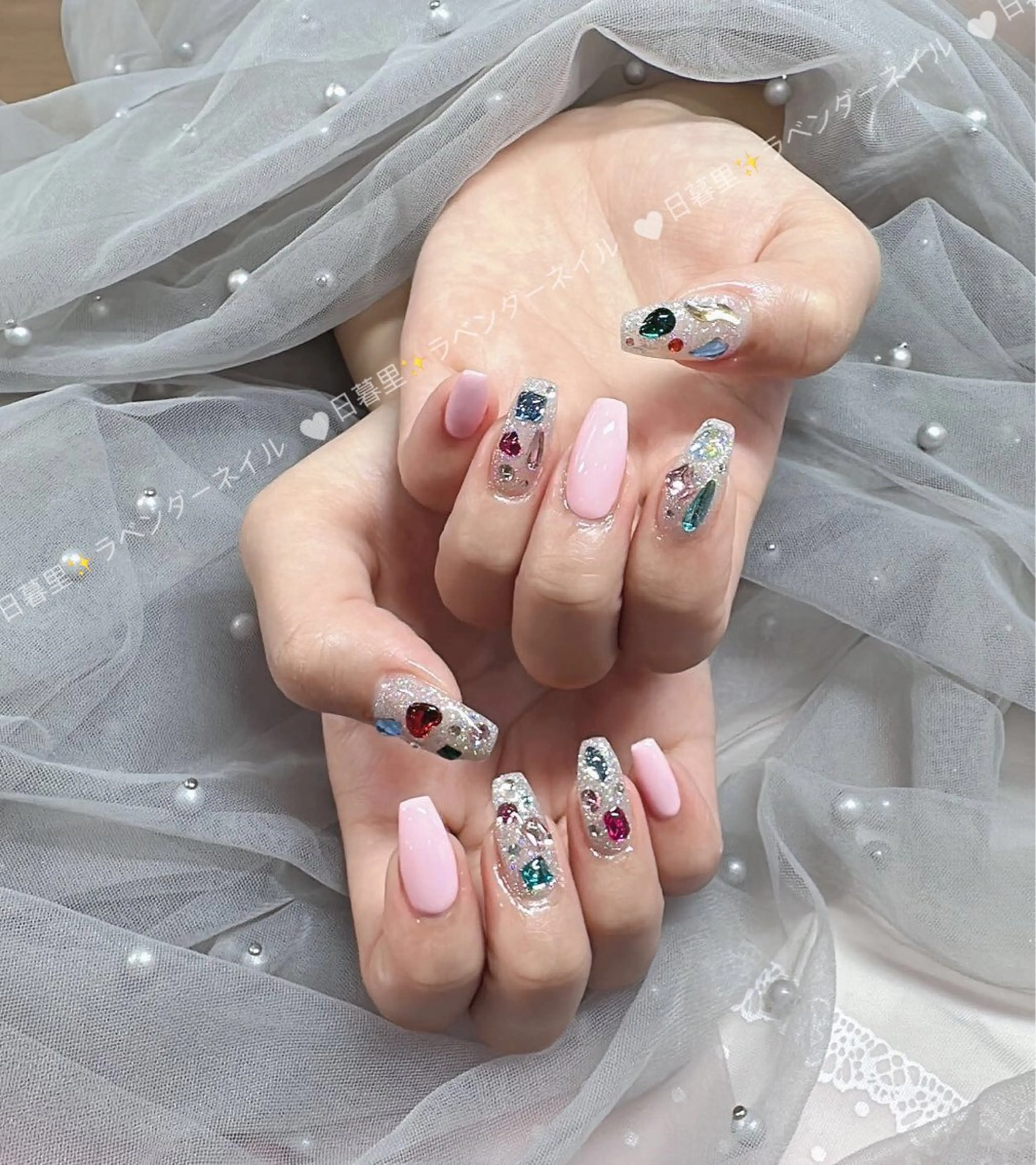 ネイル ラベンダー💖日暮里 ルル💖ネイルのネイルデザイン