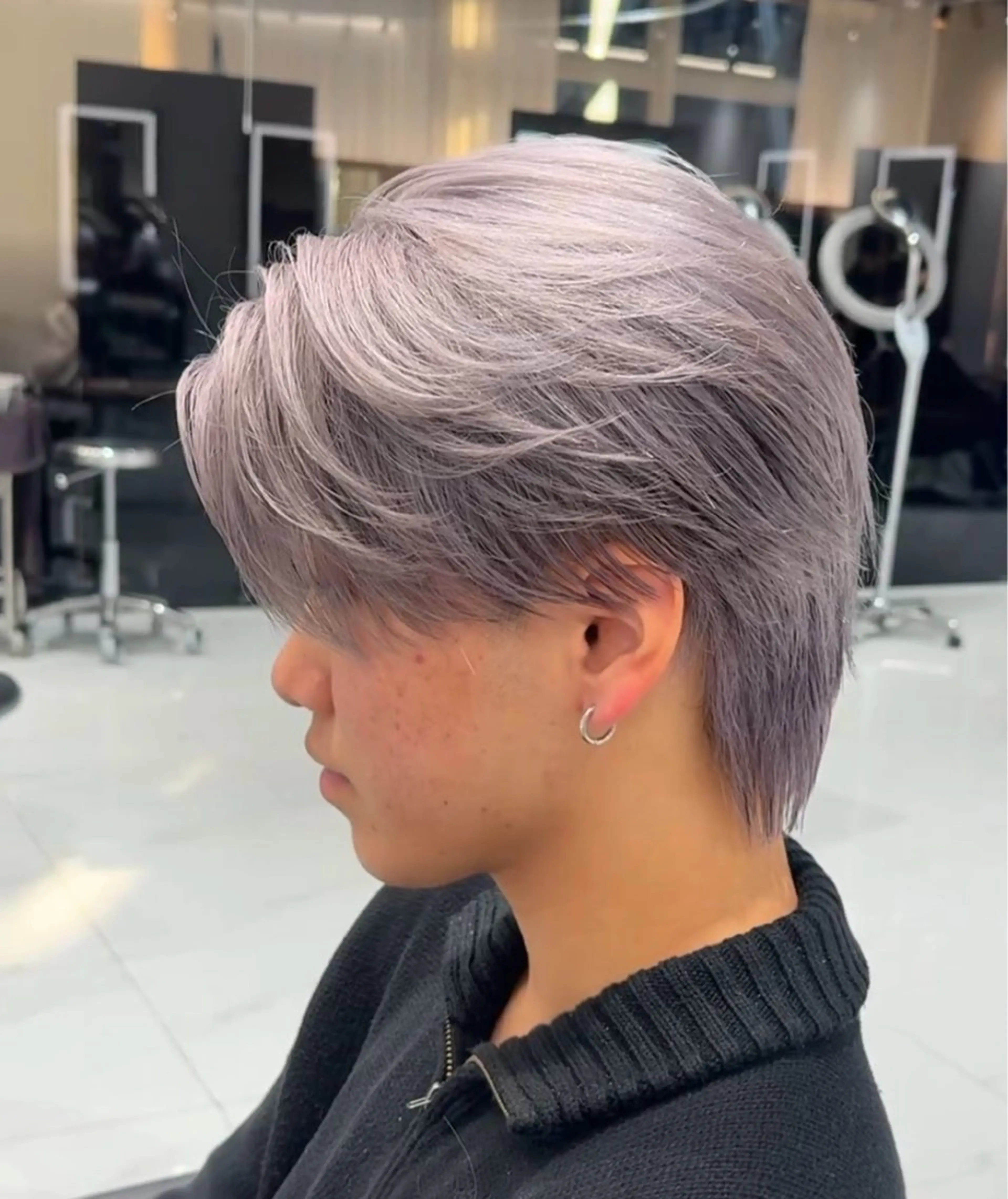 メンズ メンズブリーチ 白髪ぼかし/白髪 メッシュ/ゆうとのヘアスタイル