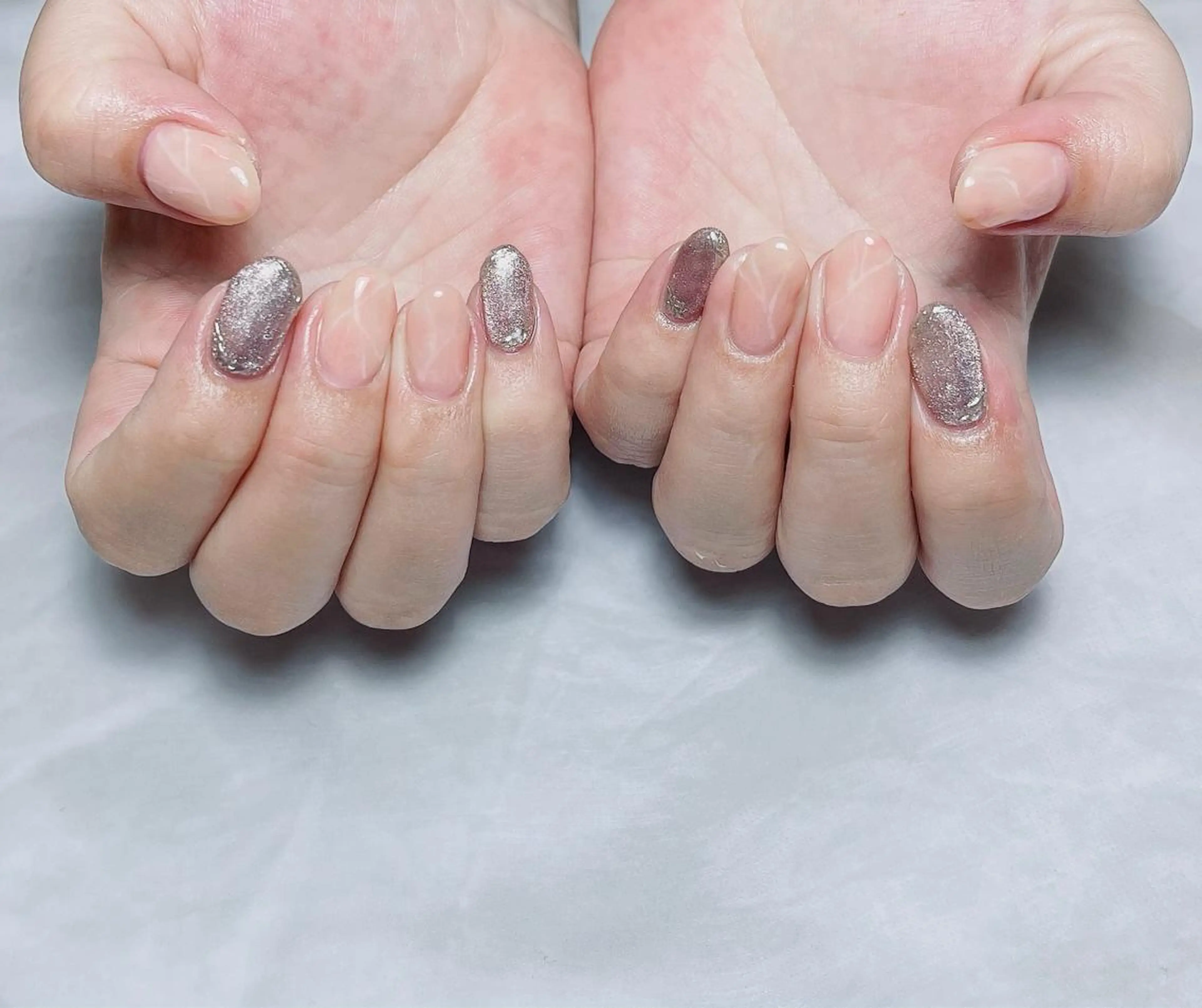 ネイル 大理石ネイル(マーブル) ミラーネイル hairsalon556所属・hairsalon 556のネイルデザイン