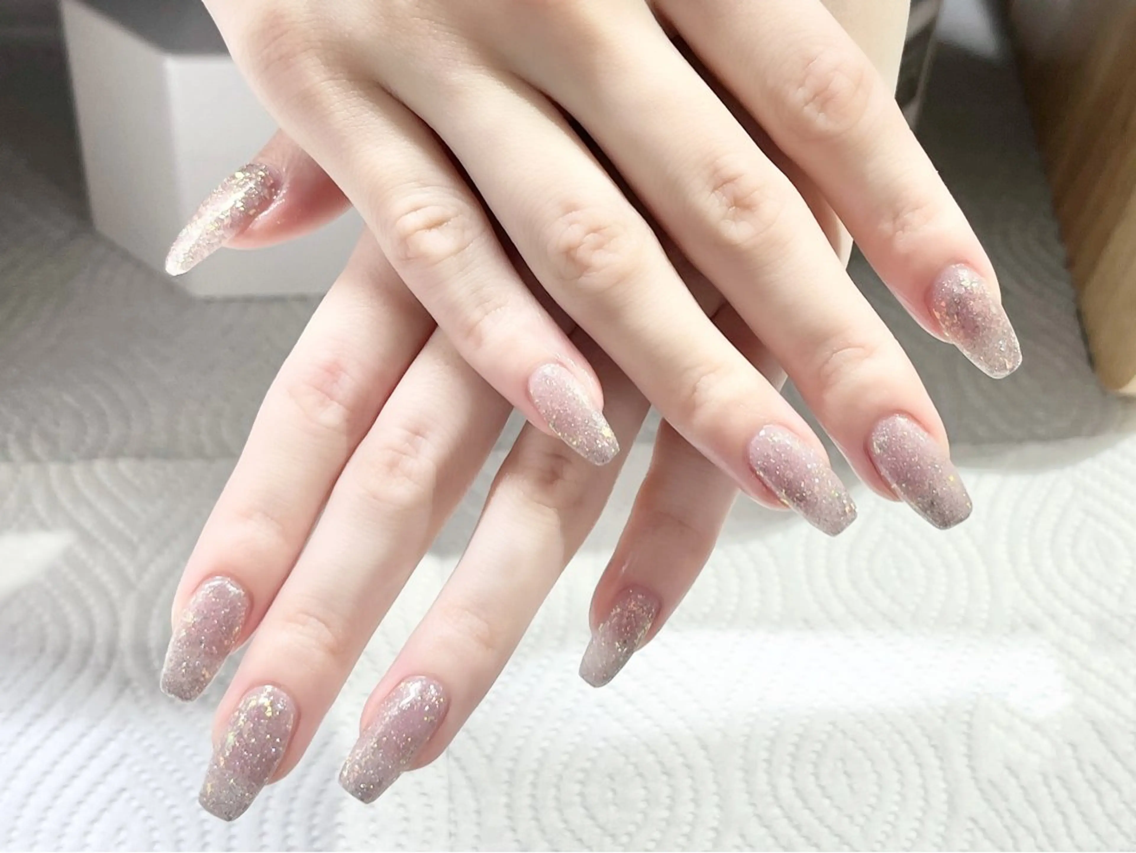 ネイル フラッシュネイル ラメ(グリッター) ワンカラーネイル ハンドネイル Belle Fleuve ASUのネイルデザイン