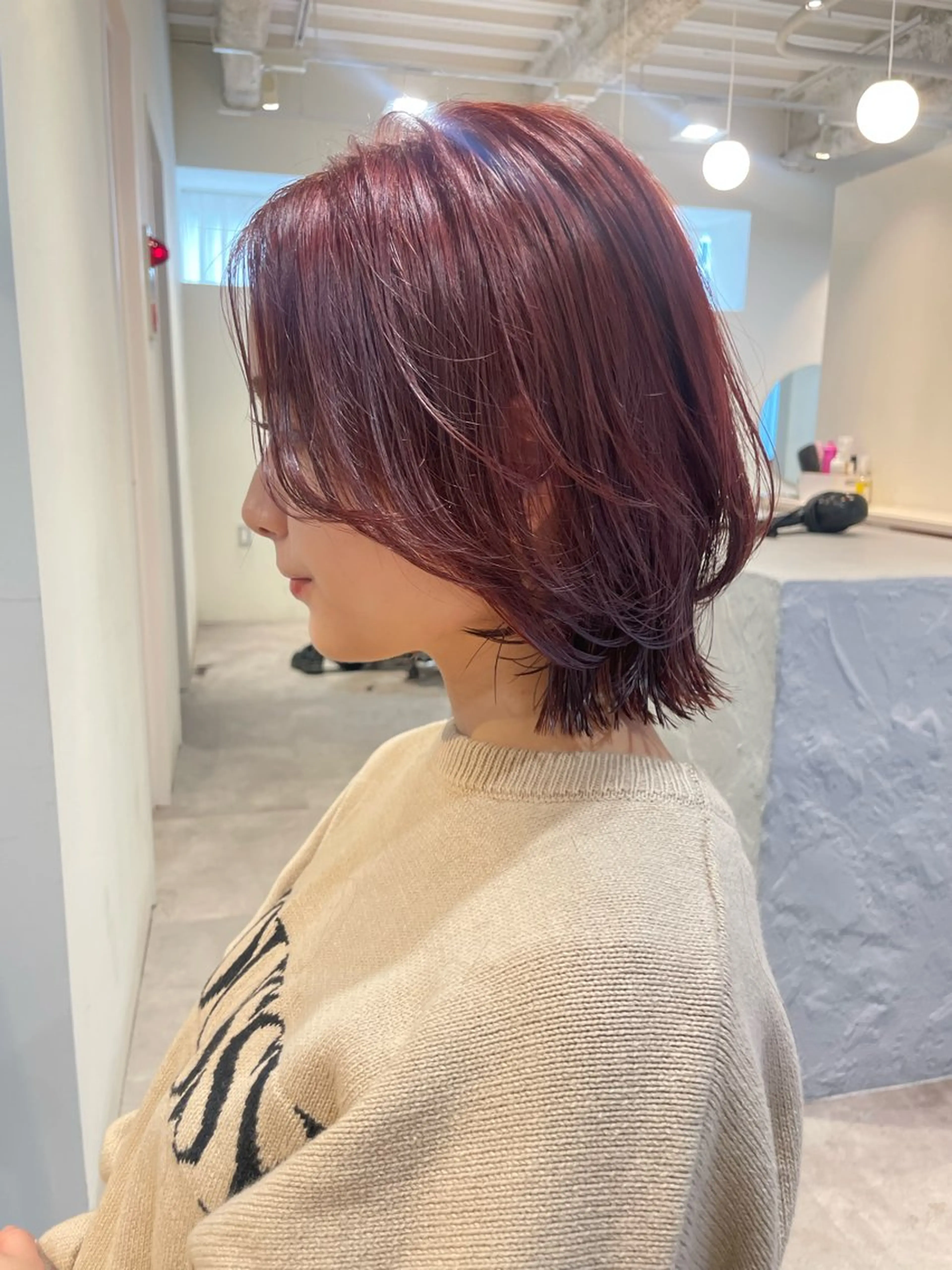 ミディアム カラー ヘアカラー トリートメント 若月 あやかのヘアスタイル