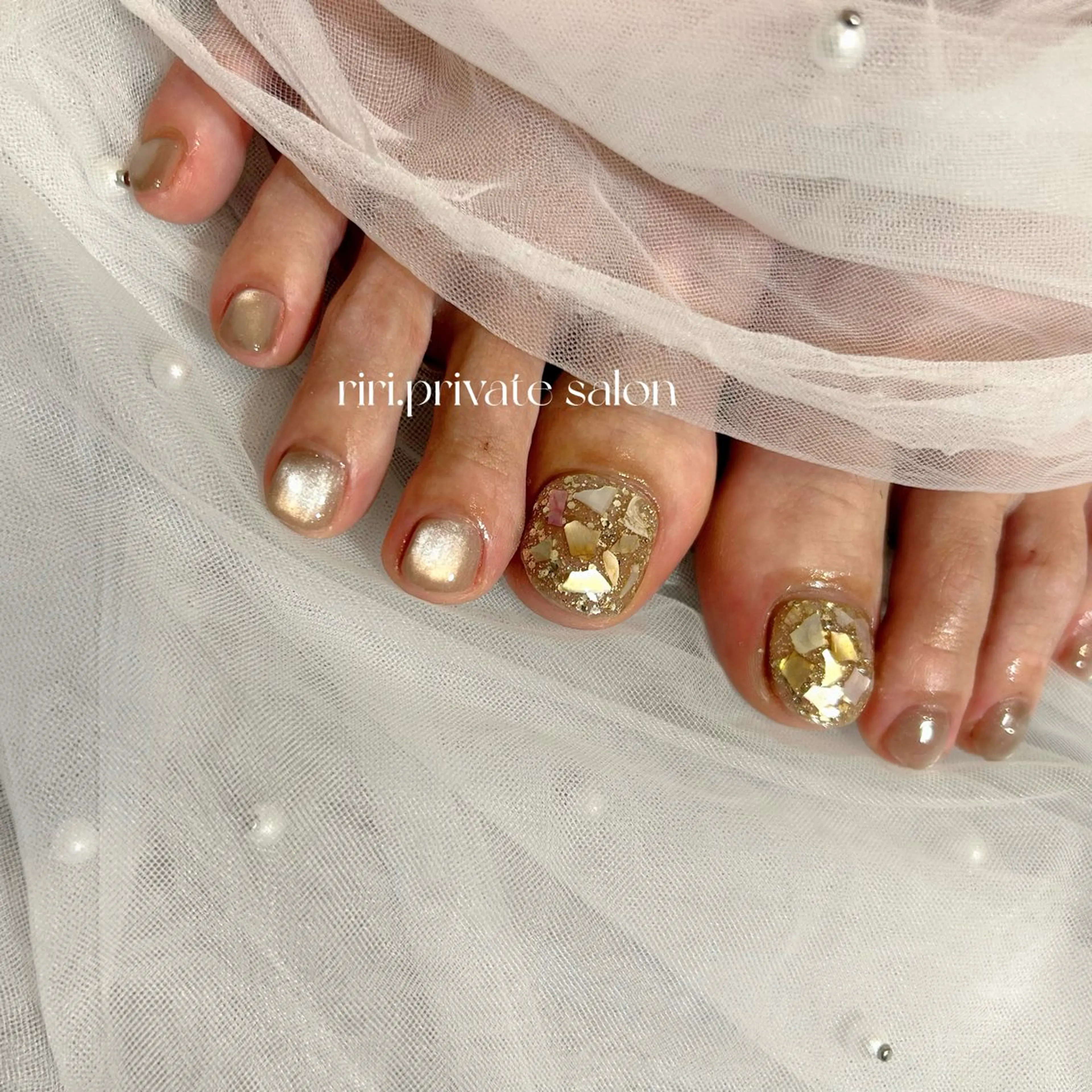 ネイル マグネットネイル フットネイル riri. nail salonのネイルデザイン