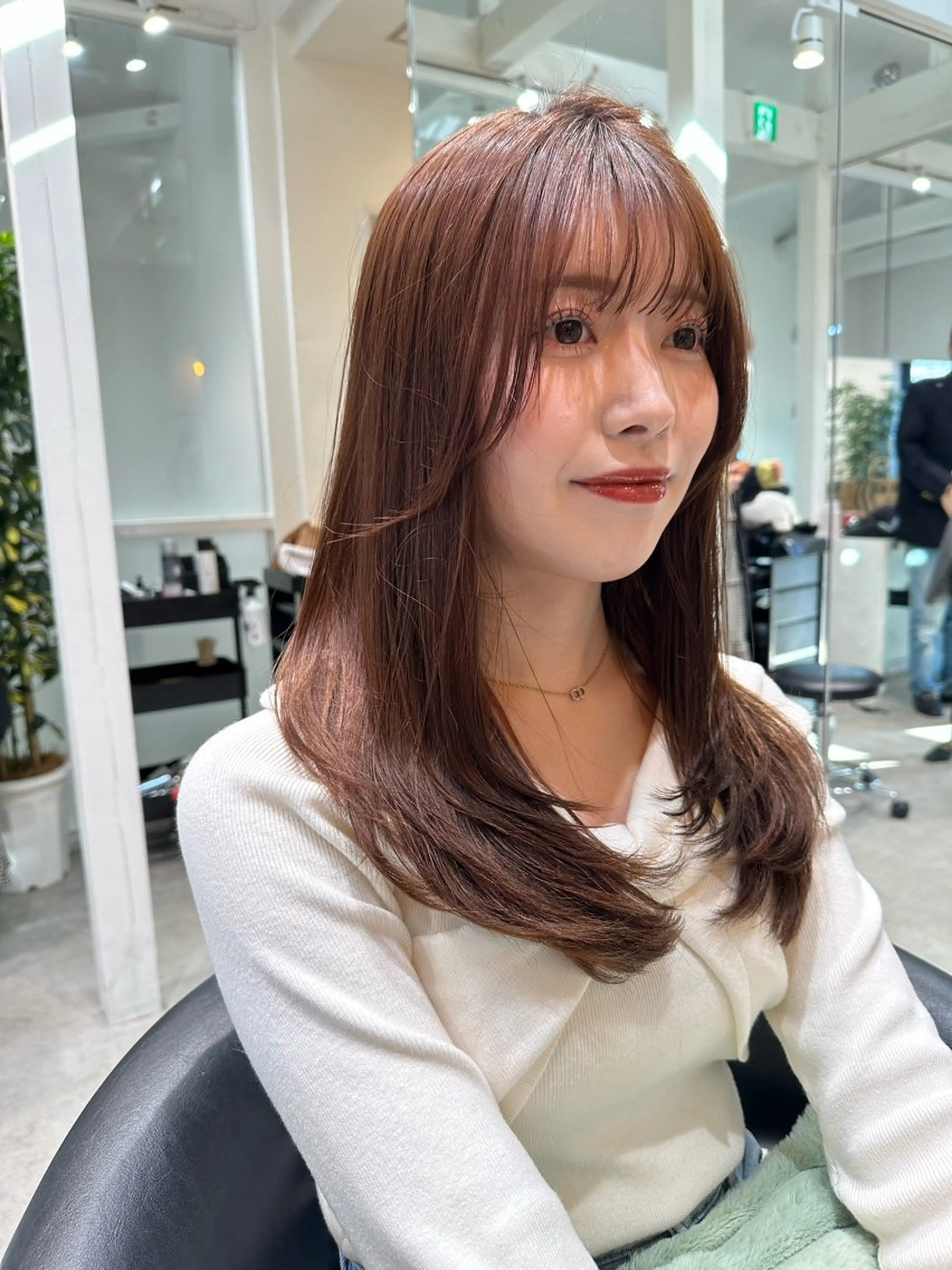 セミロング カット ヘアカラー トリートメント レイヤーカット/艶カ ラー/chihiroのヘアスタイル