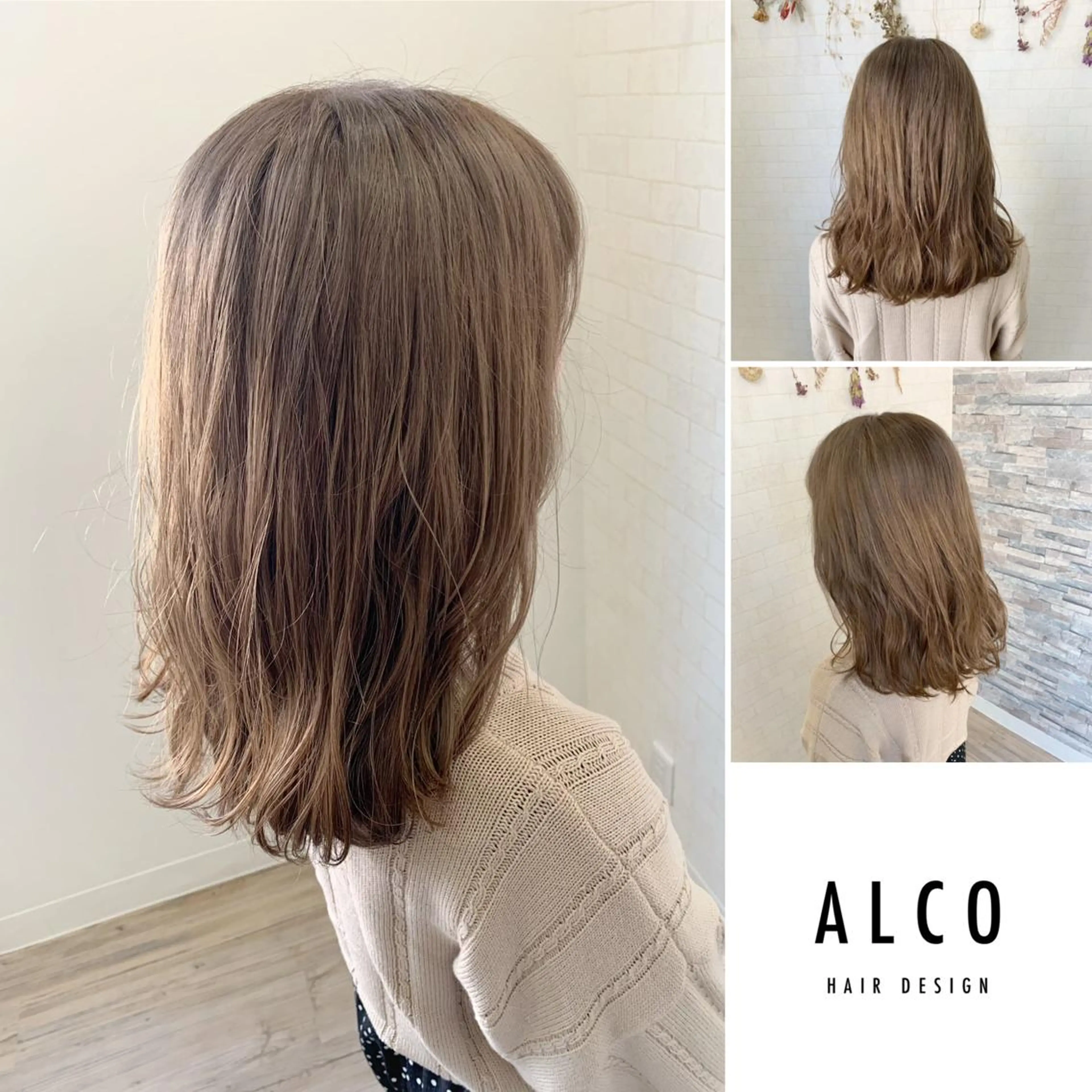 ミディアム カラー ワタイショウタ 髪質改善✨眉毛サロンのヘアスタイル