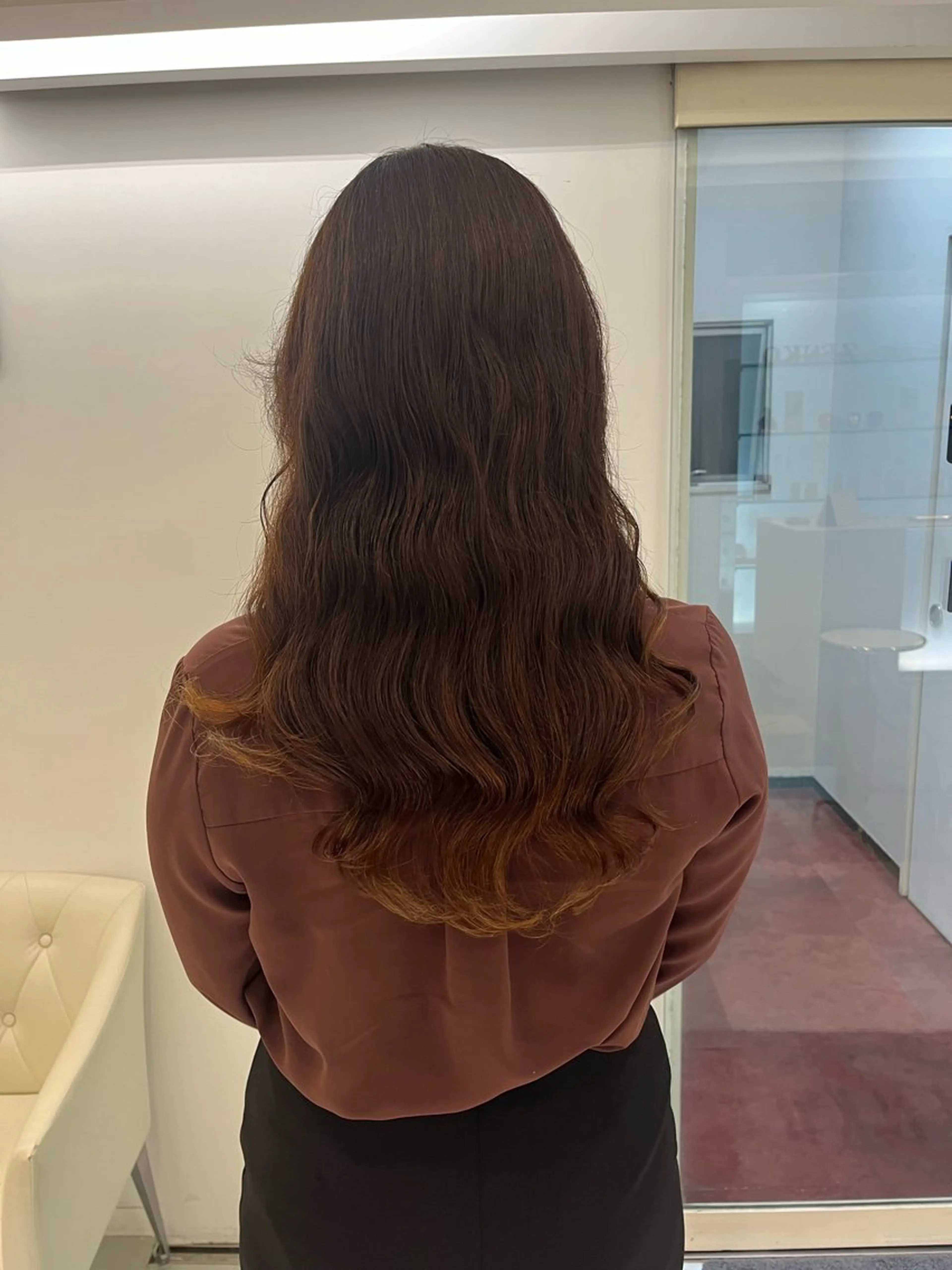 ロング パーマ 韓国風ヘア カット パーマ トリートメント コテ巻き風パーマ 藤澤　知彌のヘアスタイル