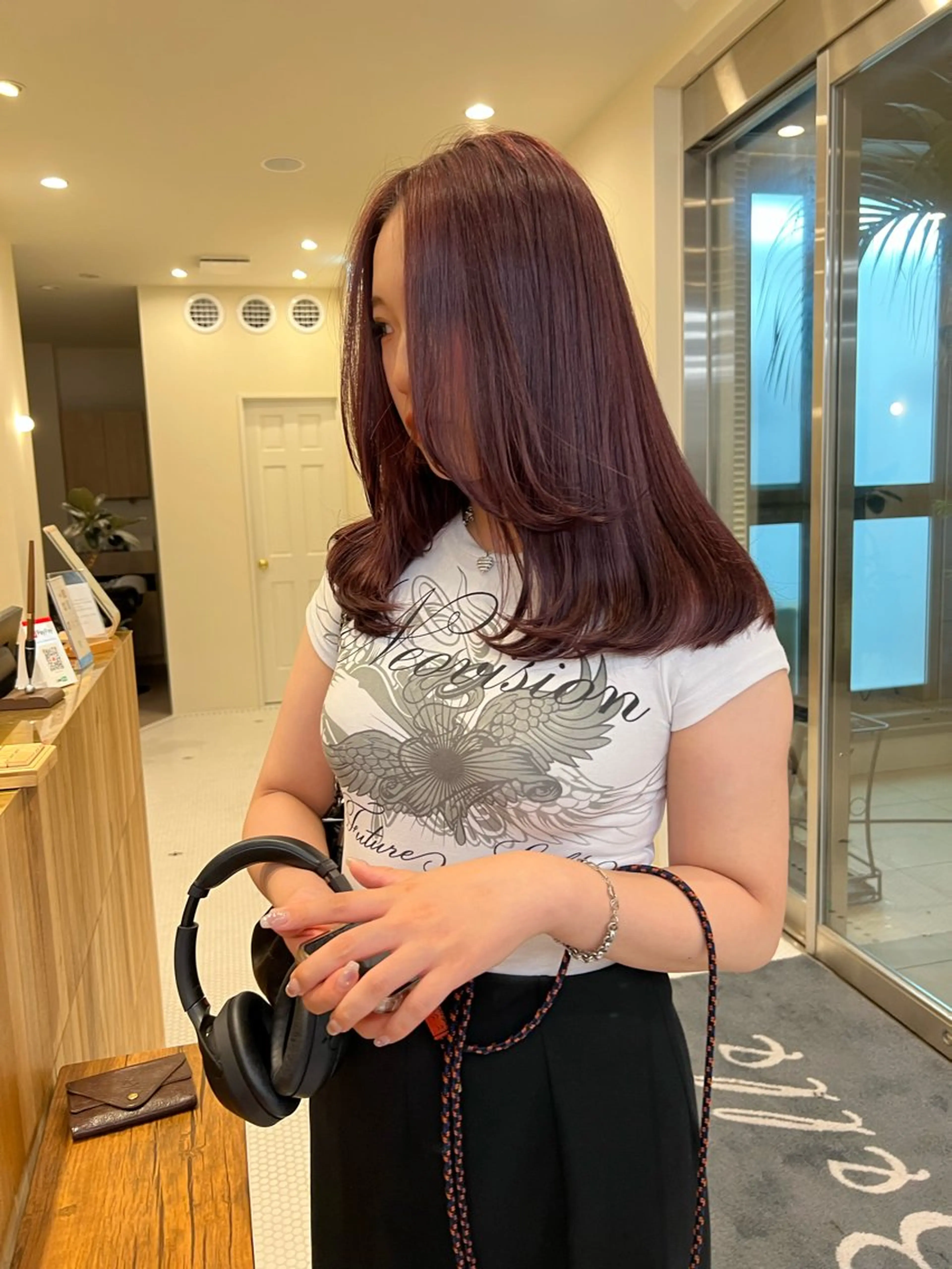 ロング 韓国風ヘア レイヤーカット ロング カット belle 表参道 terrace所属・抜きっぱなしブロンド /ハイトーン/カナタのヘアスタイル