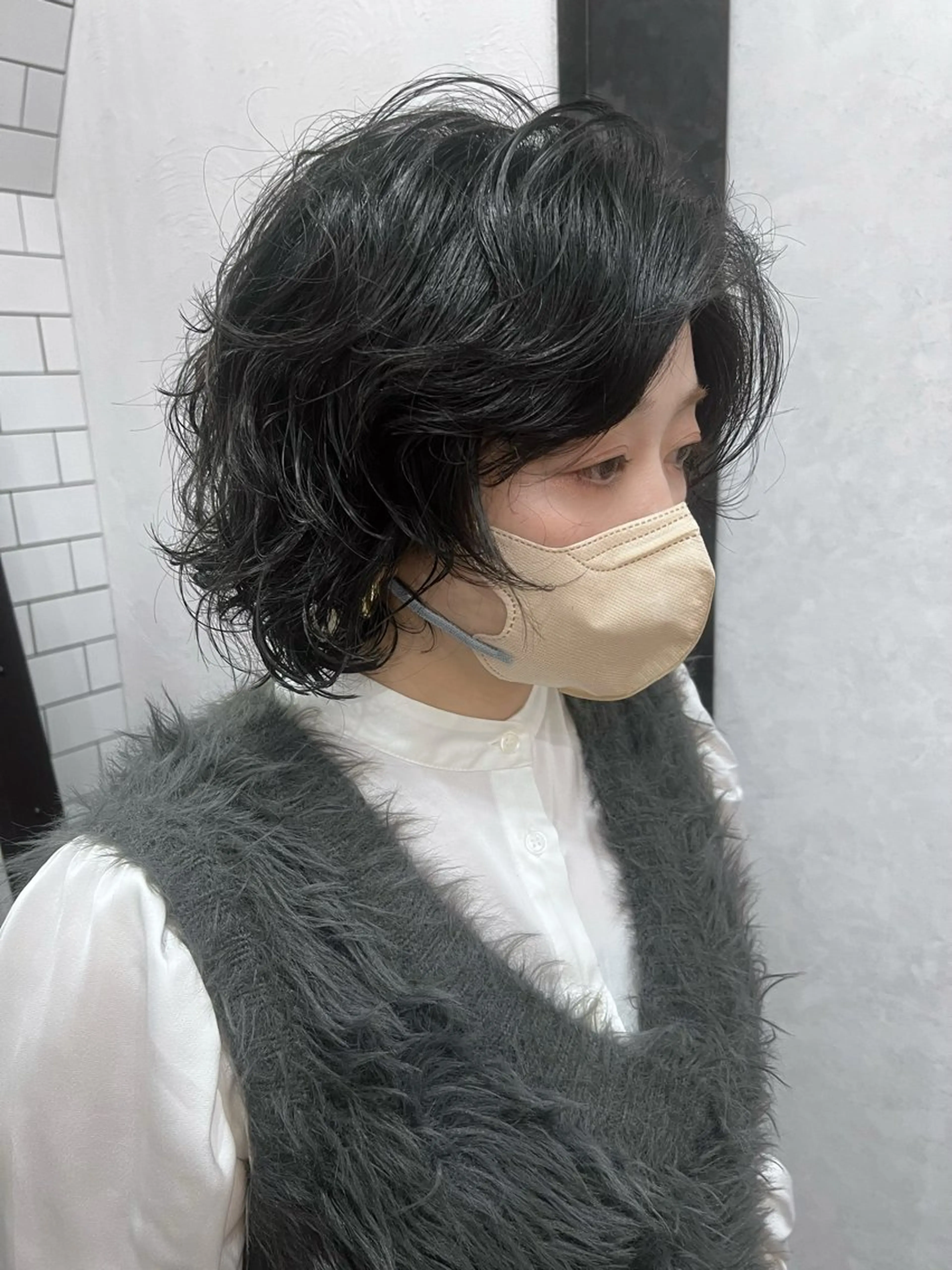 ショート カット パーマ 紙屋町ショート /ボブ　パーマ河内蓮のヘアスタイル