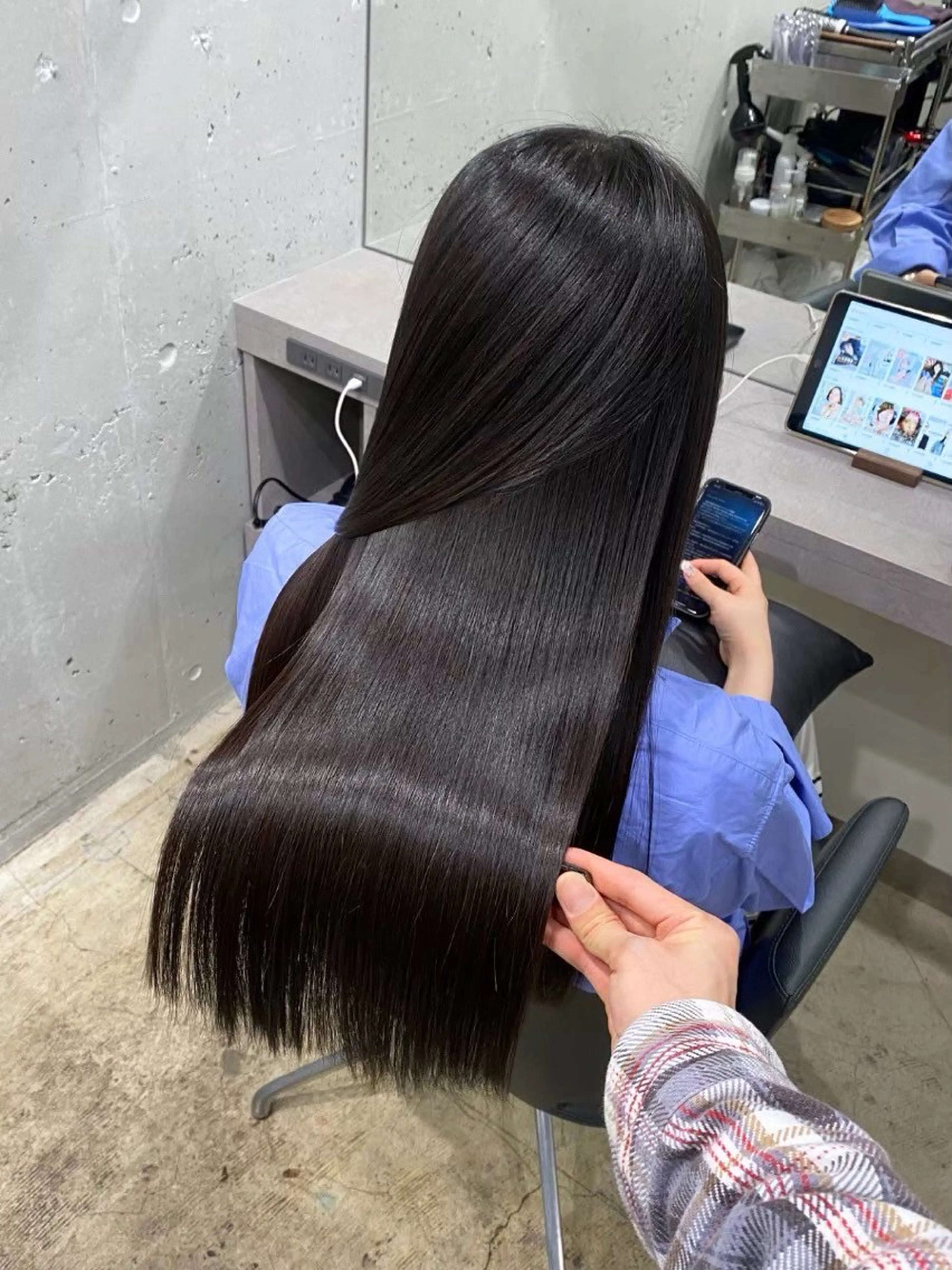 ロング 縮毛矯正 トリートメント 大野 仁のヘアスタイル
