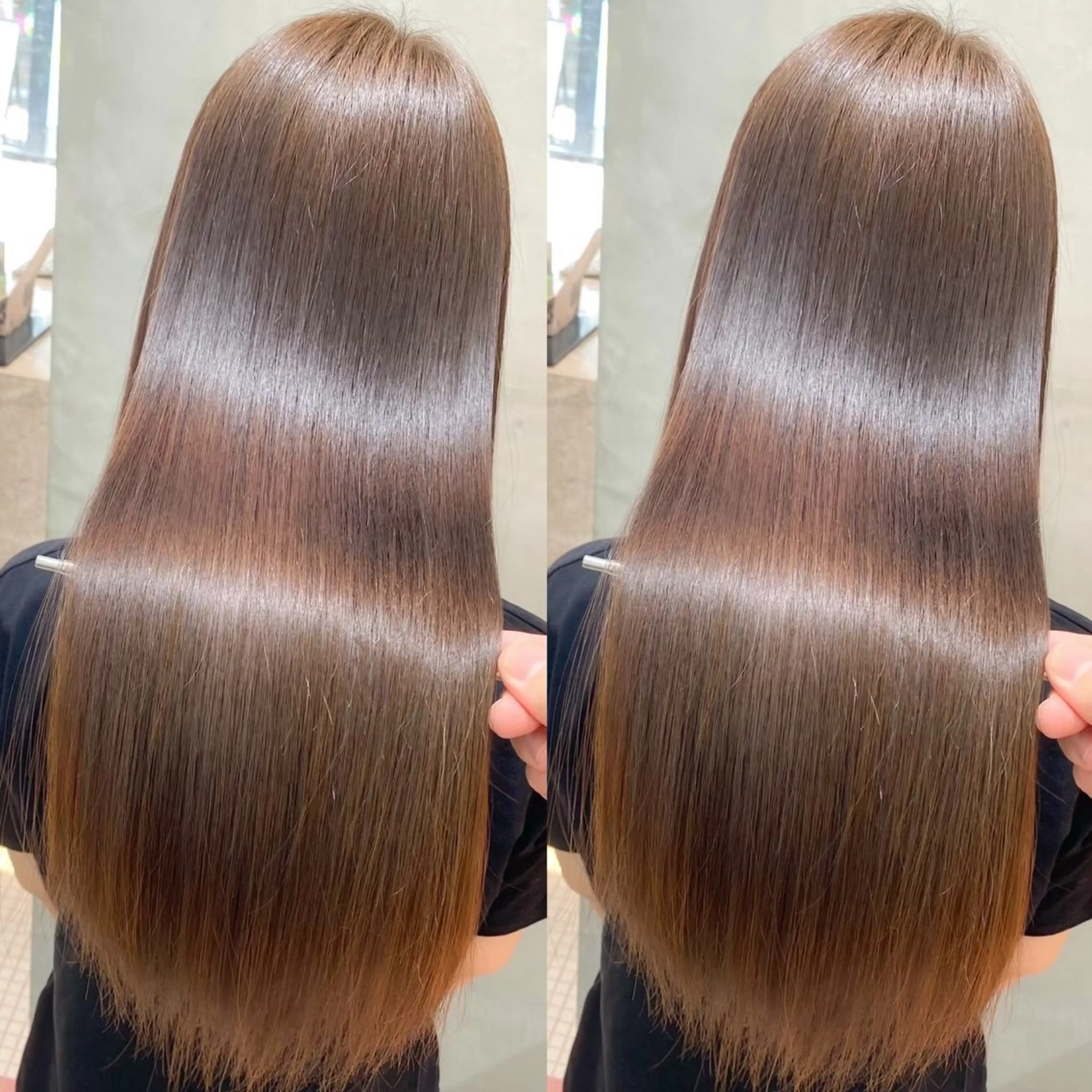 セミロング カラー カット ヘアカラー 縮毛矯正 トリートメント 💖ボブ/髪質改善 顔周りレイヤー/ユイのヘアスタイル