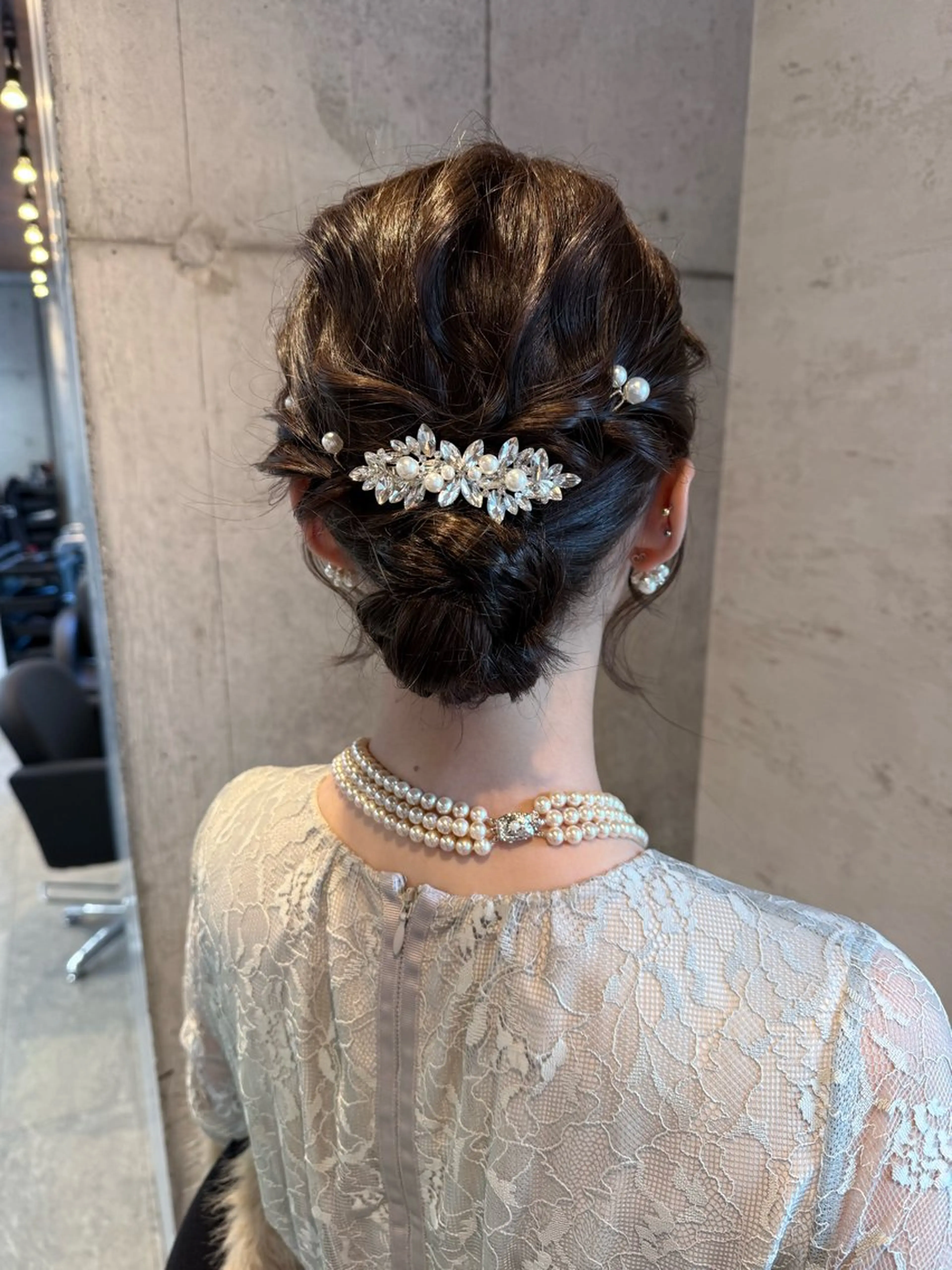 セミロング ヘアアレンジ ヘアセット 女性に人気♪ はやしほのかのヘアスタイル