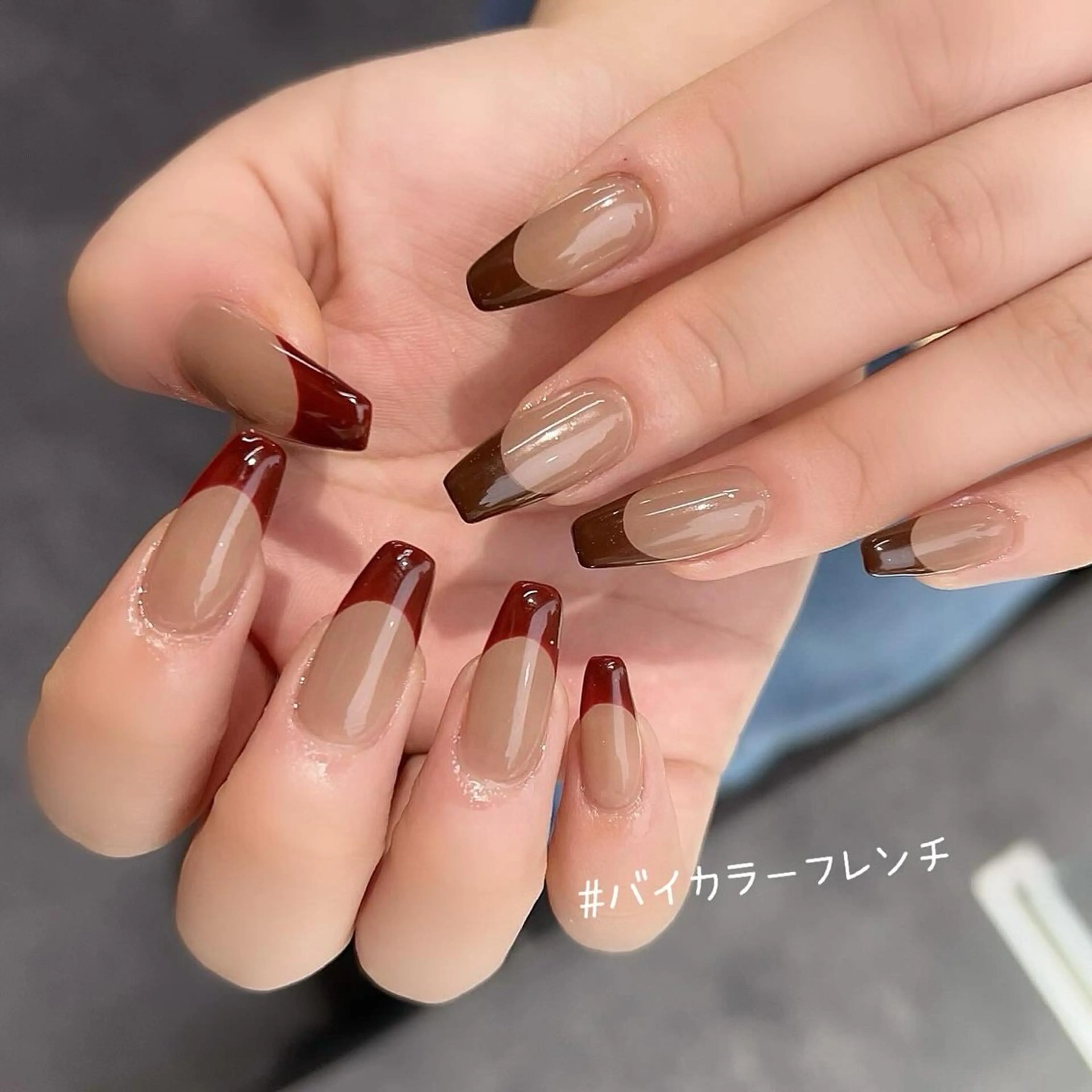 ネイル フレンチネイル バレンタイン ハンドネイル GRANDE大須 栄/店長 aki🌙のネイルデザイン