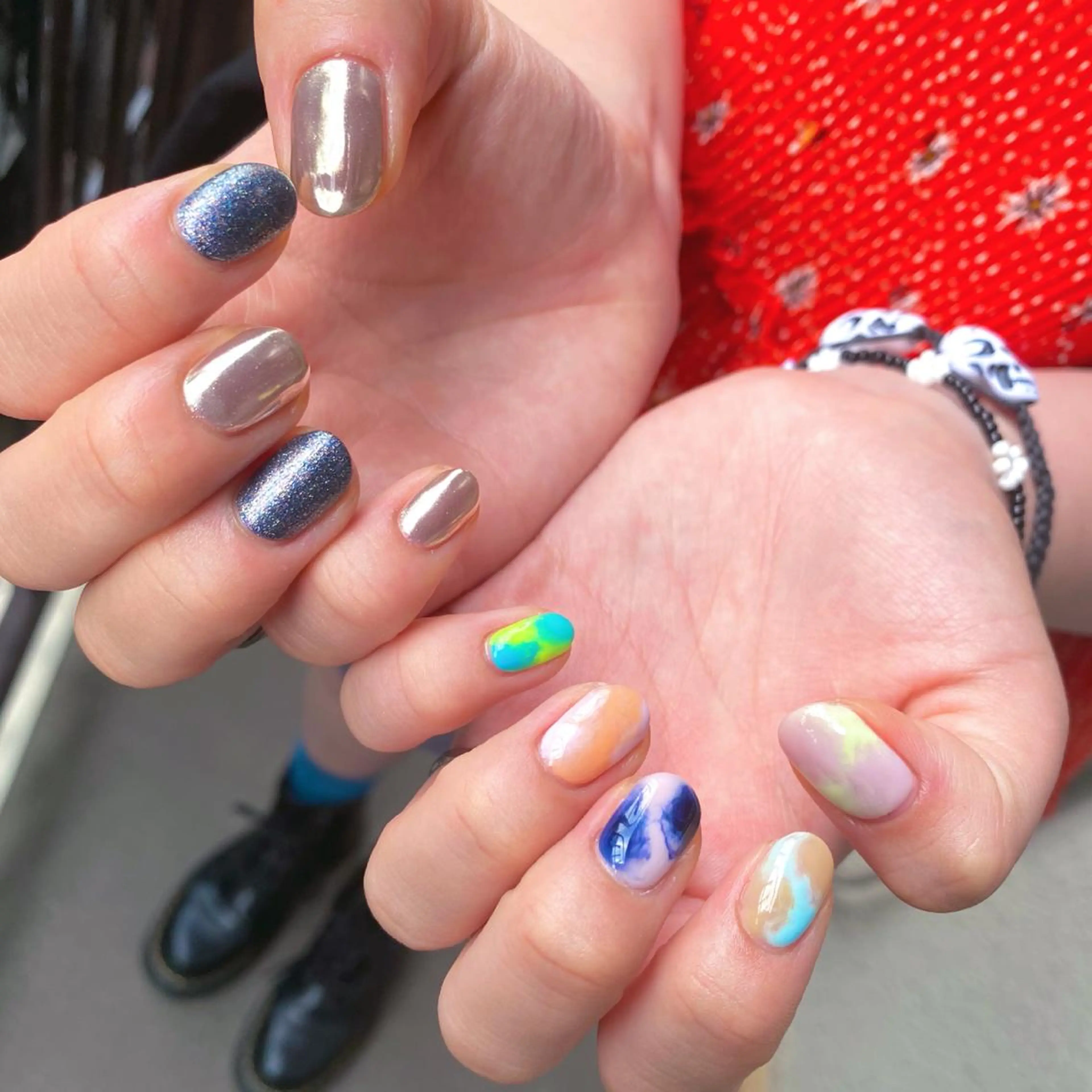 ネイル アートネイル オーロラネイル キラキラネイル 韓国ネイル ニュアンスネイル To Me Nail所属・🩵 mei🩵のネイルデザイン