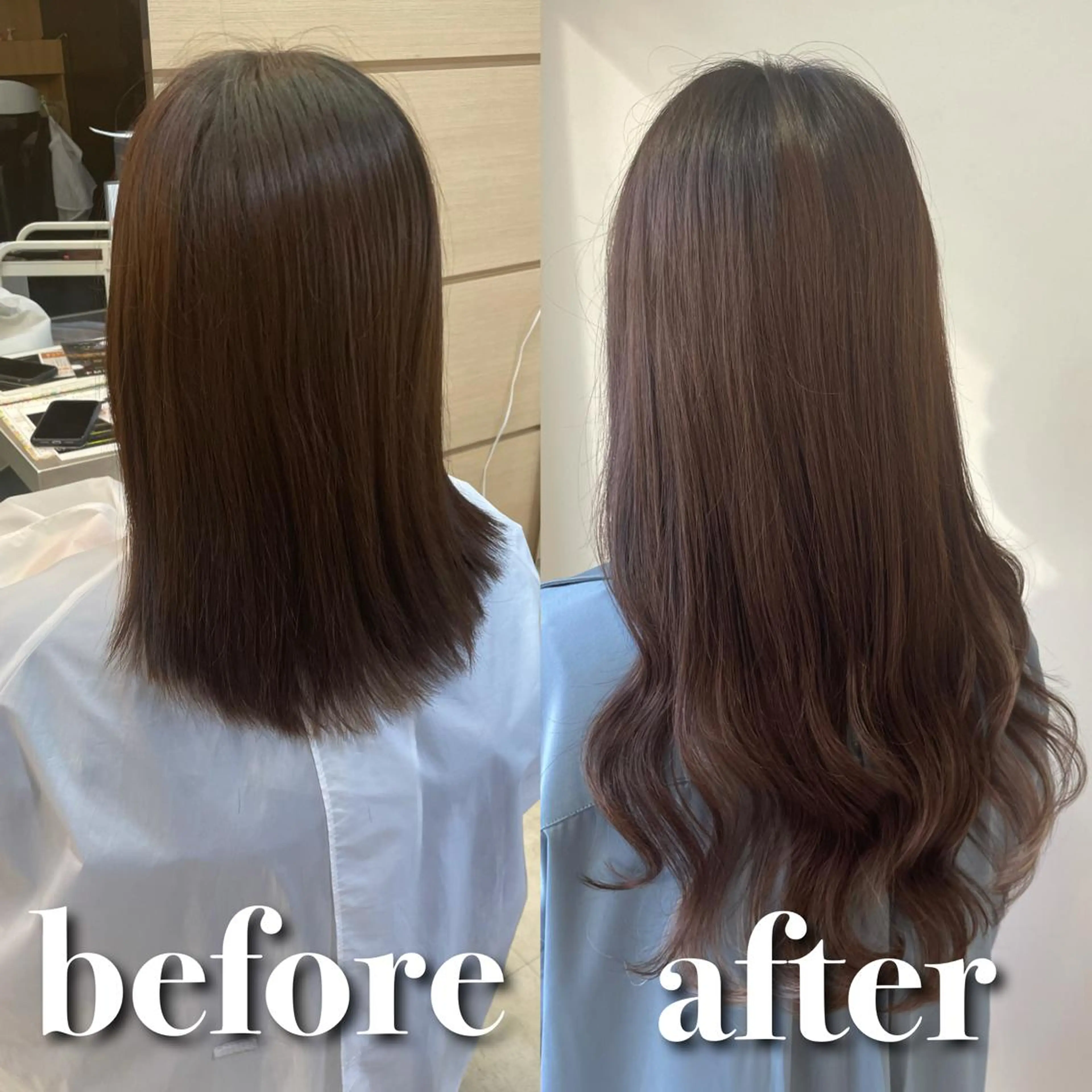 シールエクステで長さ出し＊本数相談メニュー＊1本¥330×40本から🌈エクステ&地毛の馴染ませカット代込みの写真