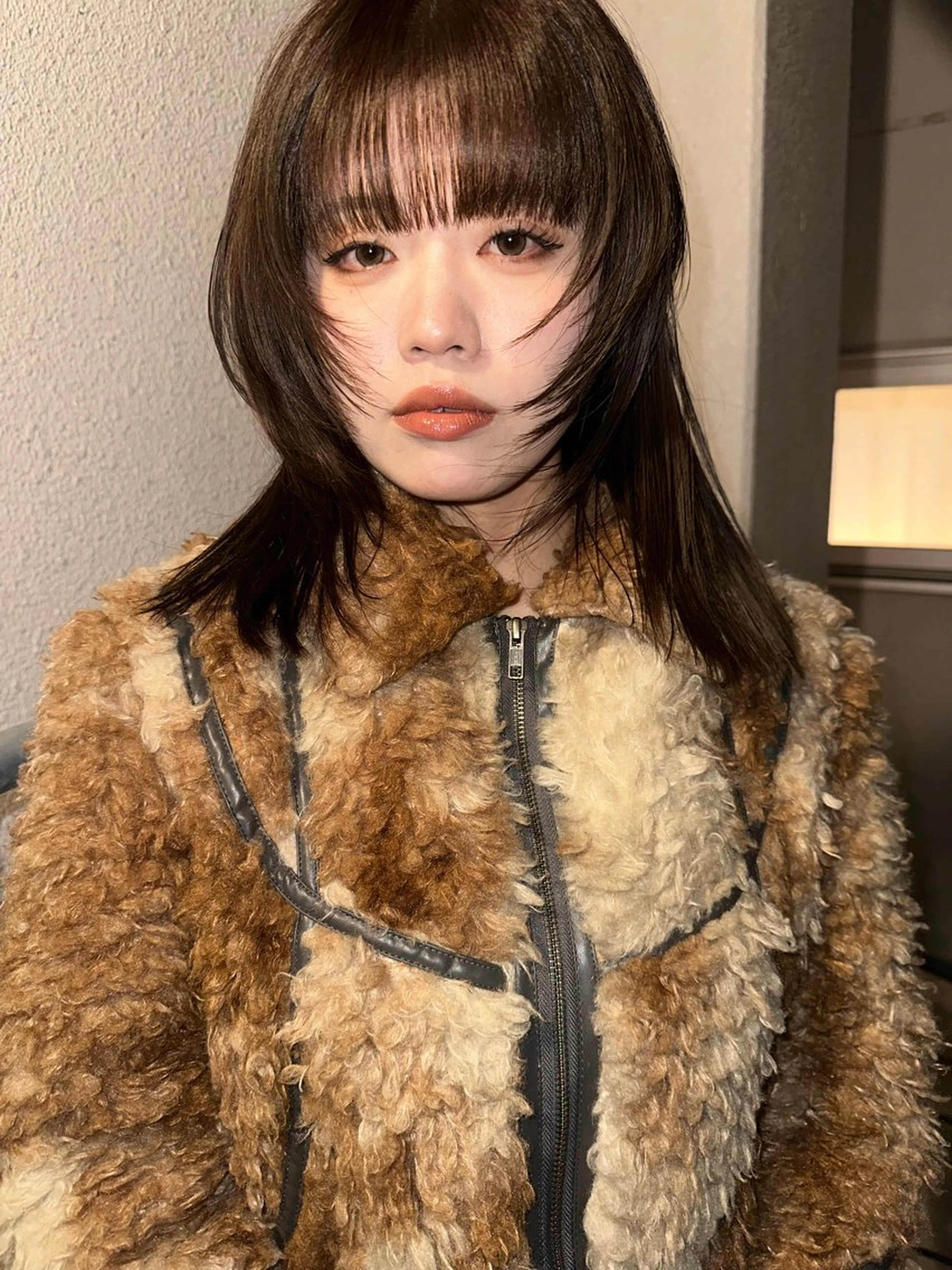 ミディアム 顔周りカット 中野 莉子のヘアスタイル
