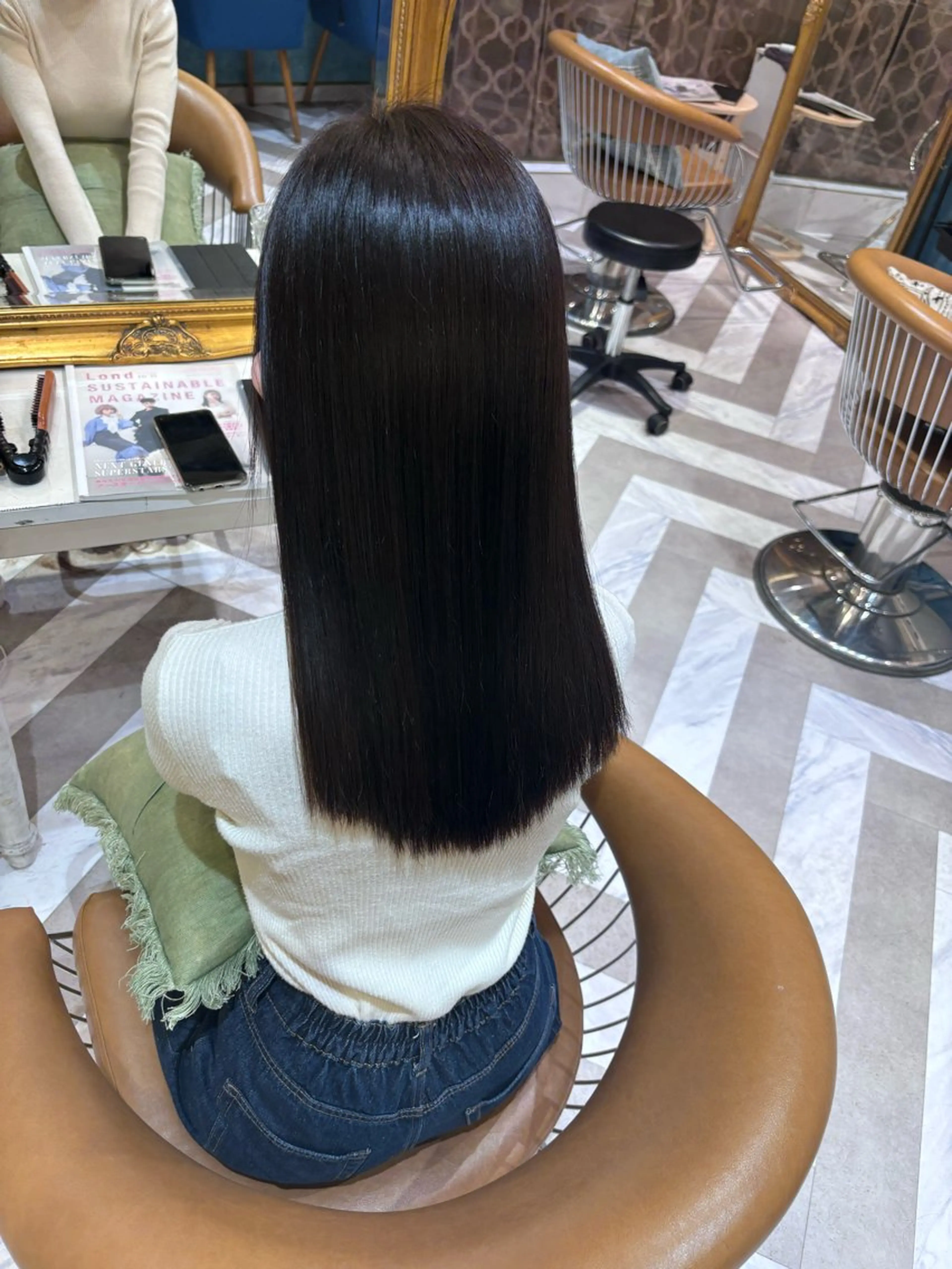 ミディアム カット ヘアカラー トリートメント ♥韓国レイヤー/透明 感カラー/顔周りのヘアスタイル