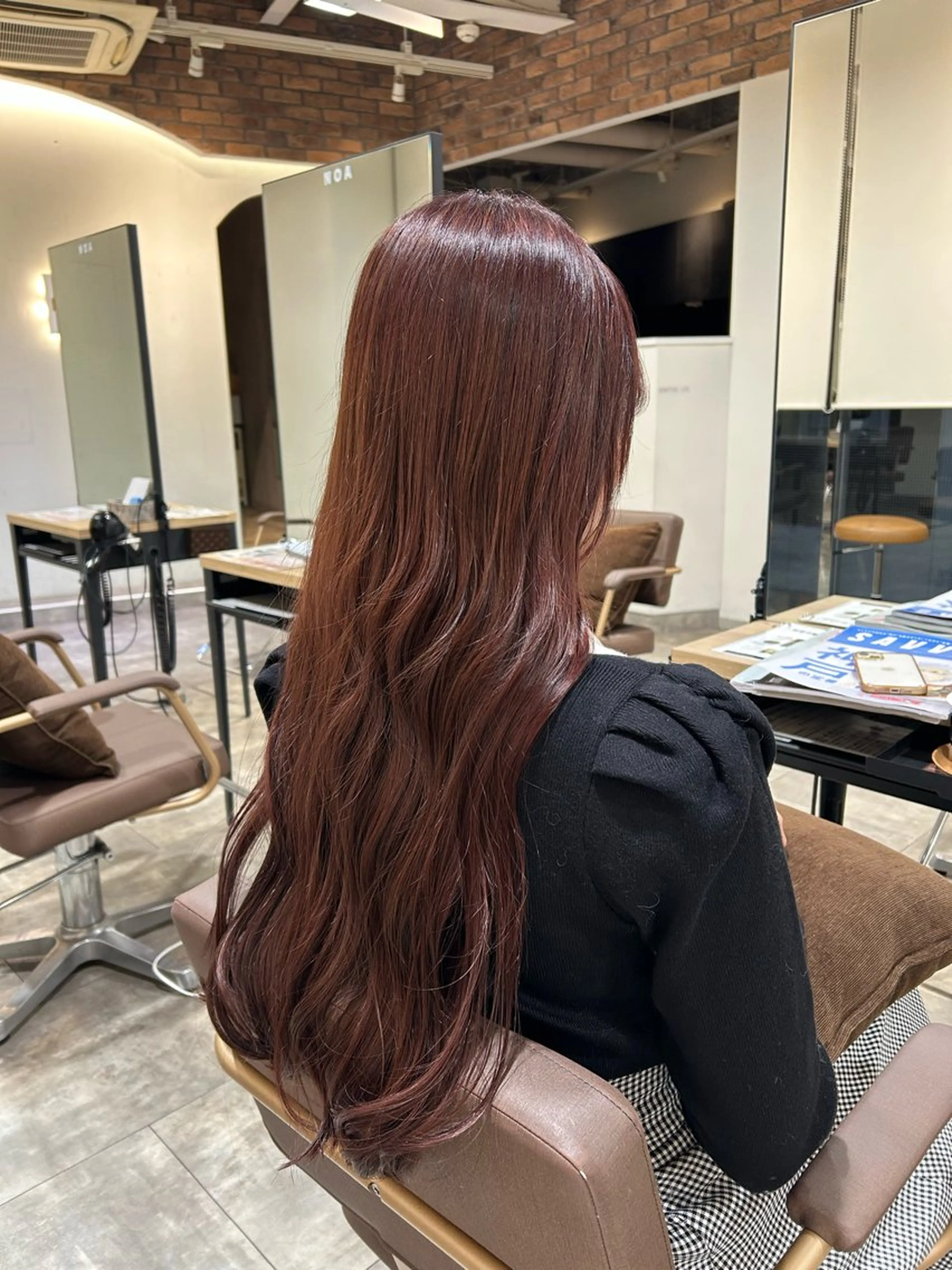 ロング カラー カット ヘアカラー 永田 幸花のヘアスタイル