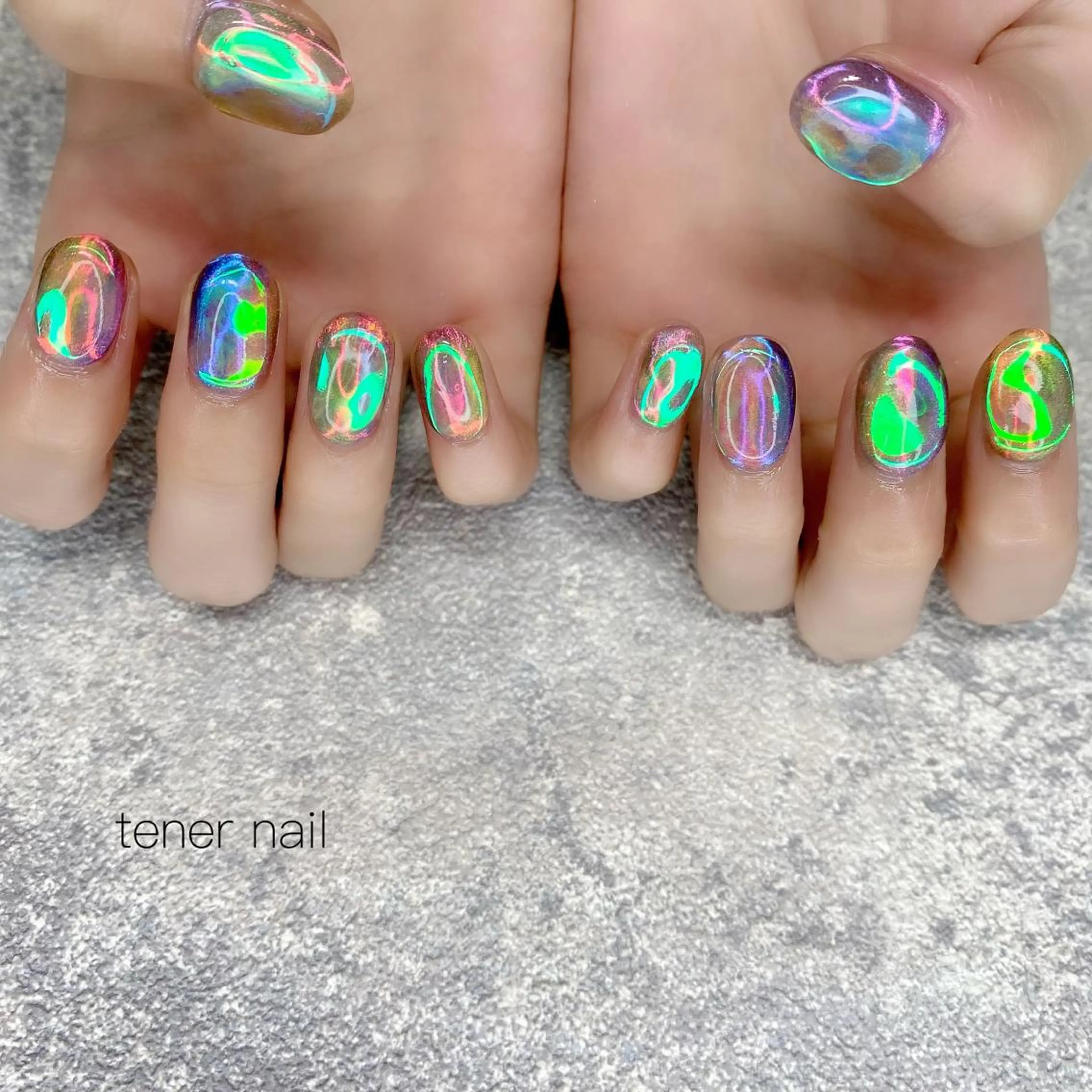 ネイル 氷ネイル・うるうるネイル tener  nail  テネルネイル所属・テネルネイル tener nailのネイルデザイン