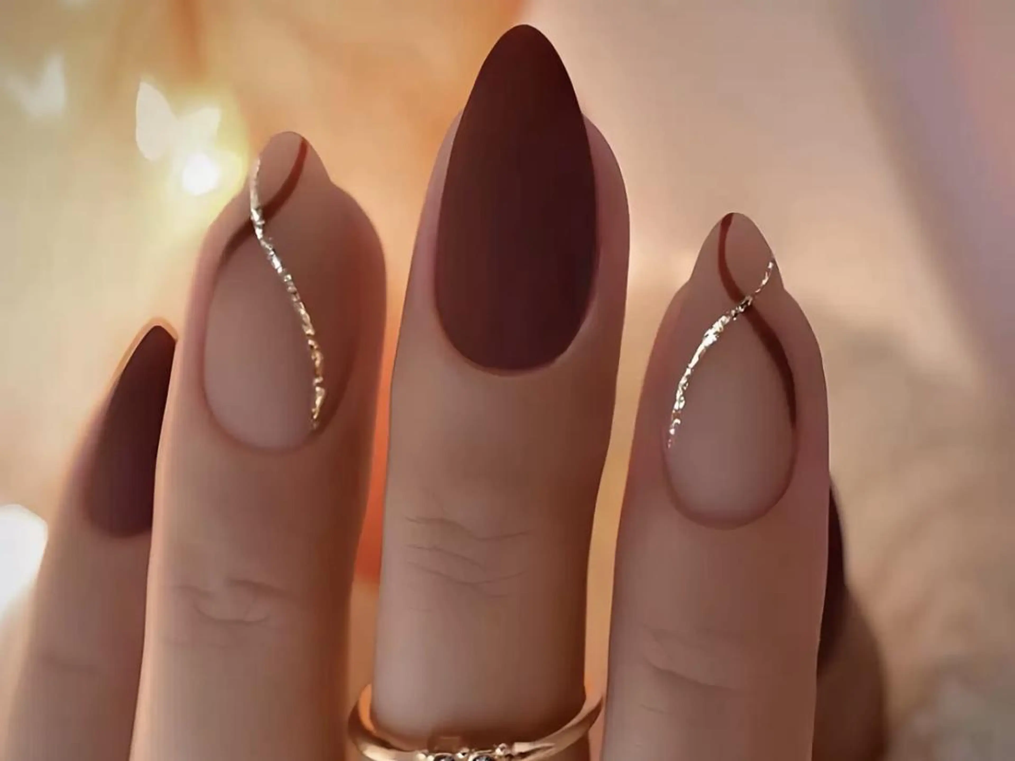 ネイル アートネイル ボーダー カジュアル ジェルネイル マットネイル ハンドネイル 💗NA.YUKI NAIL💗のネイルデザイン