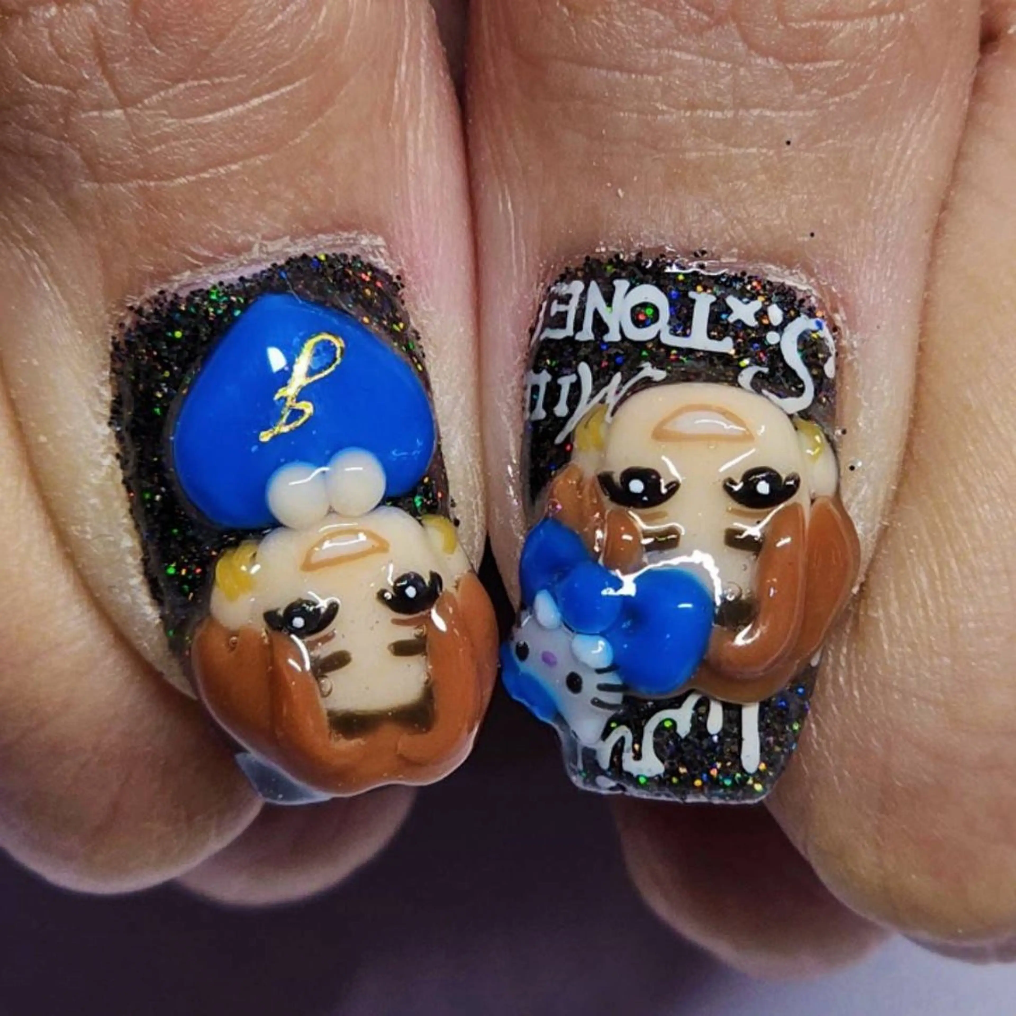 ネイル アートネイル オーロラネイル ラメ(グリッター) ハンドネイル よしだ ひろきのネイルデザイン