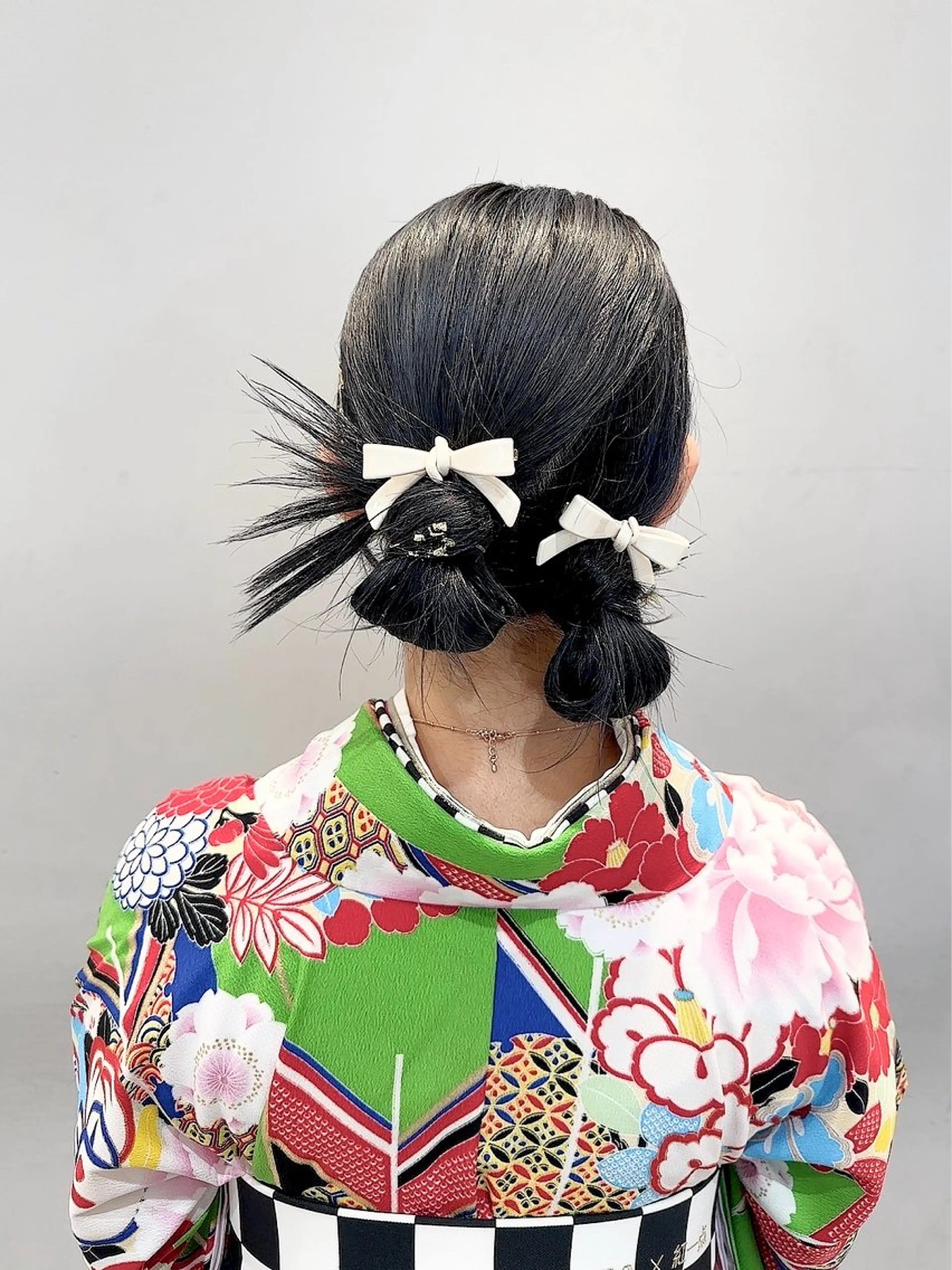 ミディアム ヘアアレンジ 着付け 🦖鶴岡香純🦖 産休中のヘアスタイル