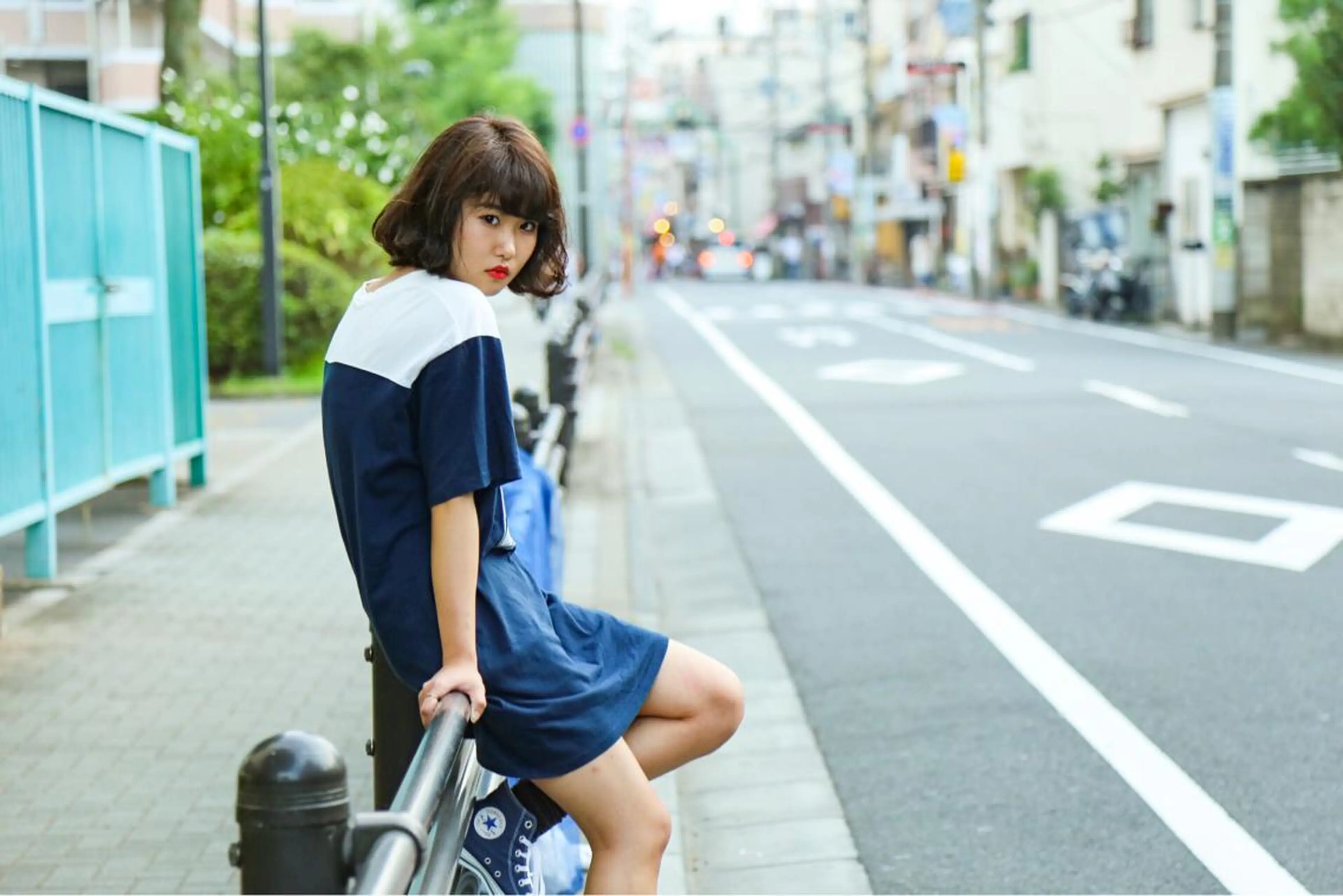 ミディアム ボブ オーストヘアージジ所属・TAI透明カラー 柔らかい縮毛矯正のヘアスタイル