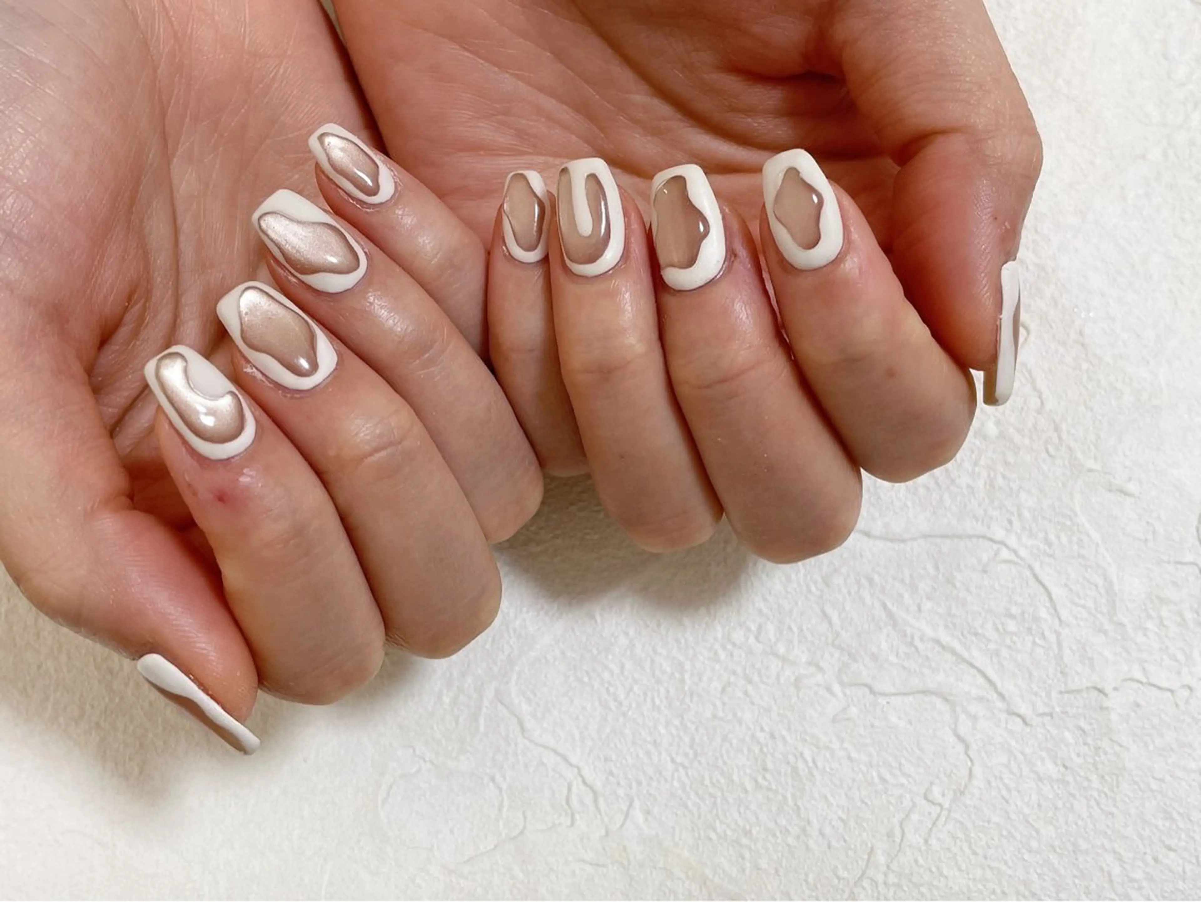 ネイル ジェルネイル マグネットネイル パラジェル バレンタイン ワンホンネイル kiki nail 二子玉川のネイルデザイン