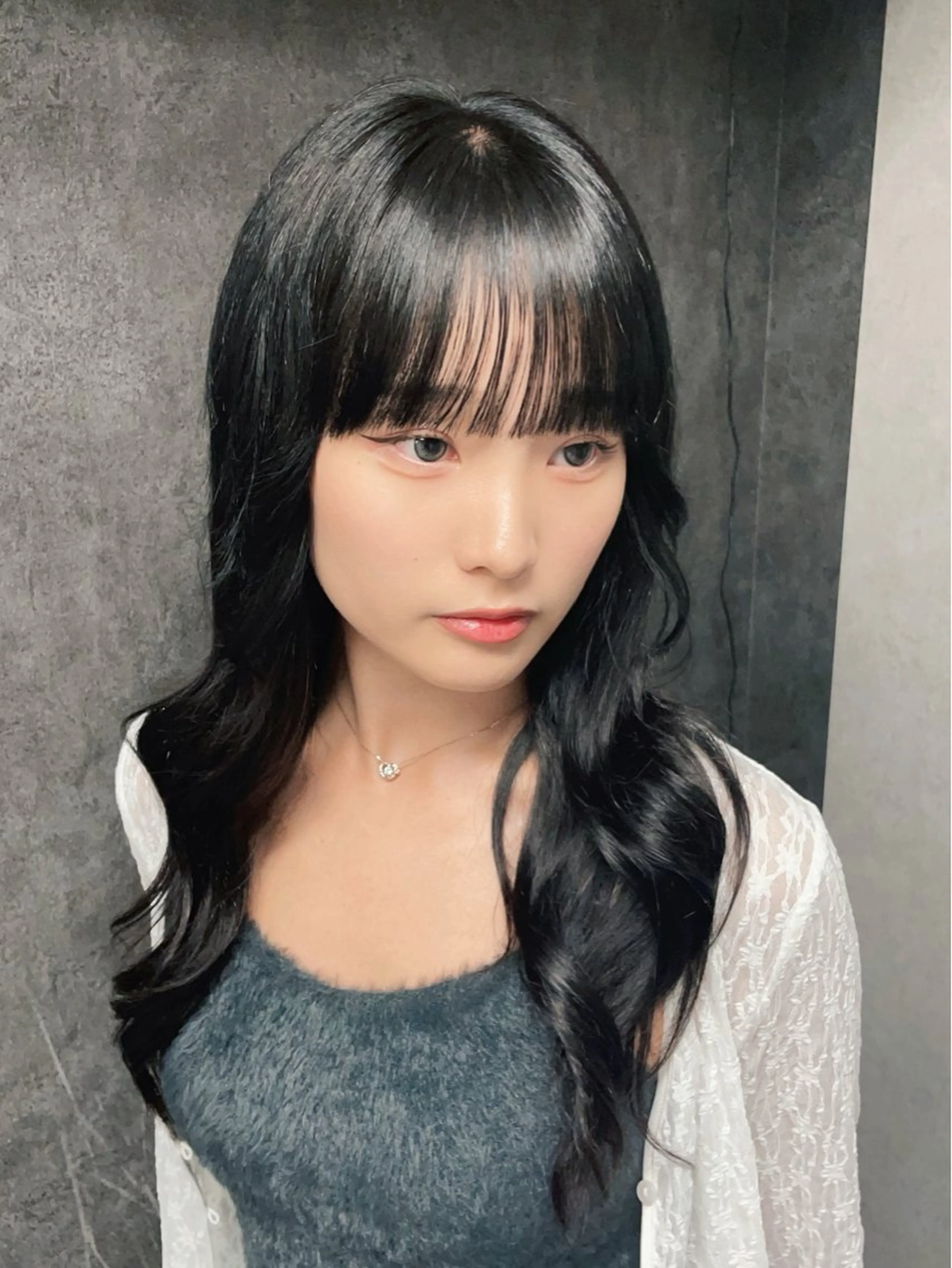 プルエクステプラチナ90本　胸下の長さの写真