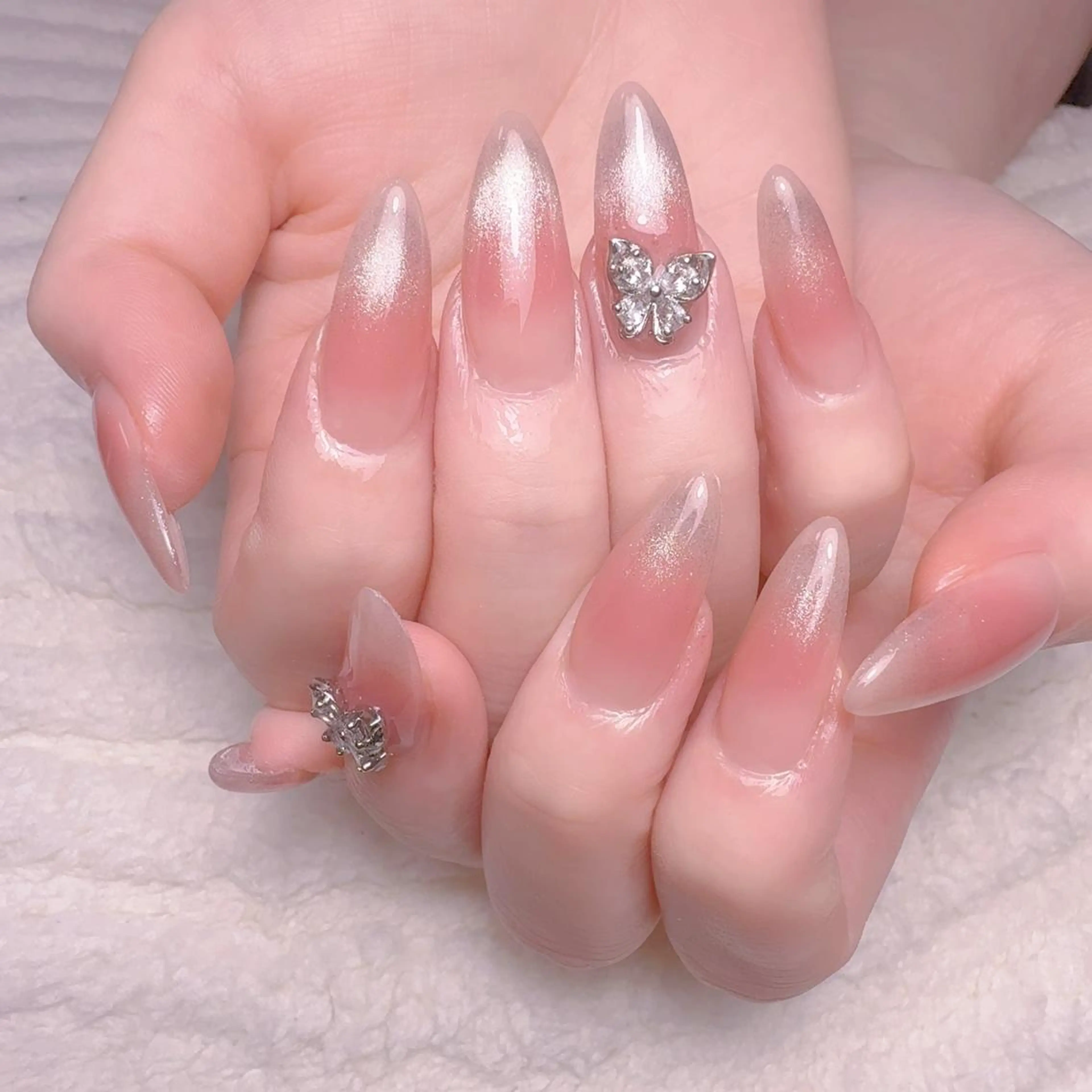 ネイル チークネイル フレンチネイル マグネットネイル マグネットフレンチ ハンドネイル ハンドケア For U nail スカルプ専門店のネイルデザイン