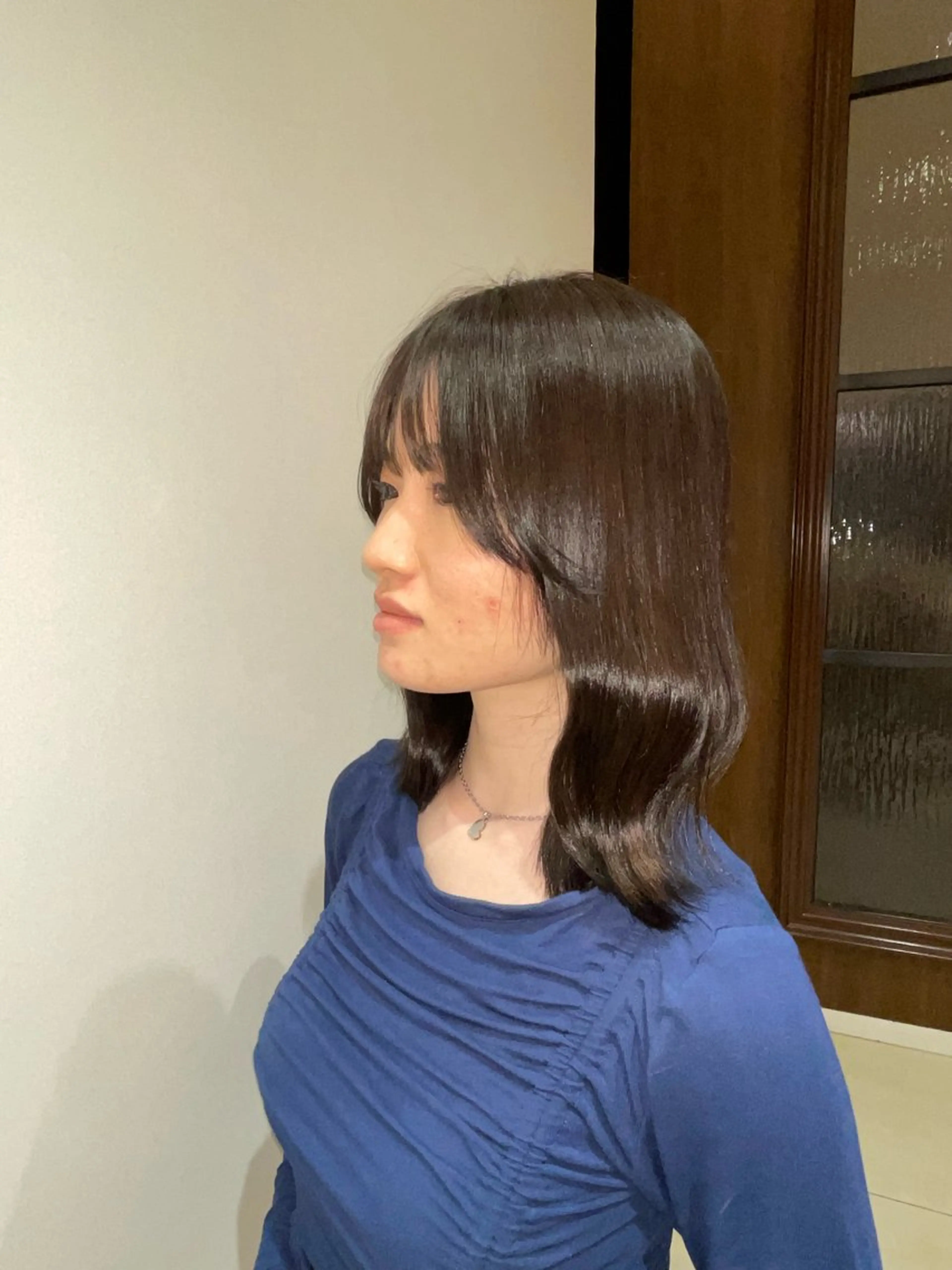 ミディアム カラー 透明感カラー 外ハネヘア OASIS AVEDA 立川所属・ボブ/ショート/ ゆづきのヘアスタイル