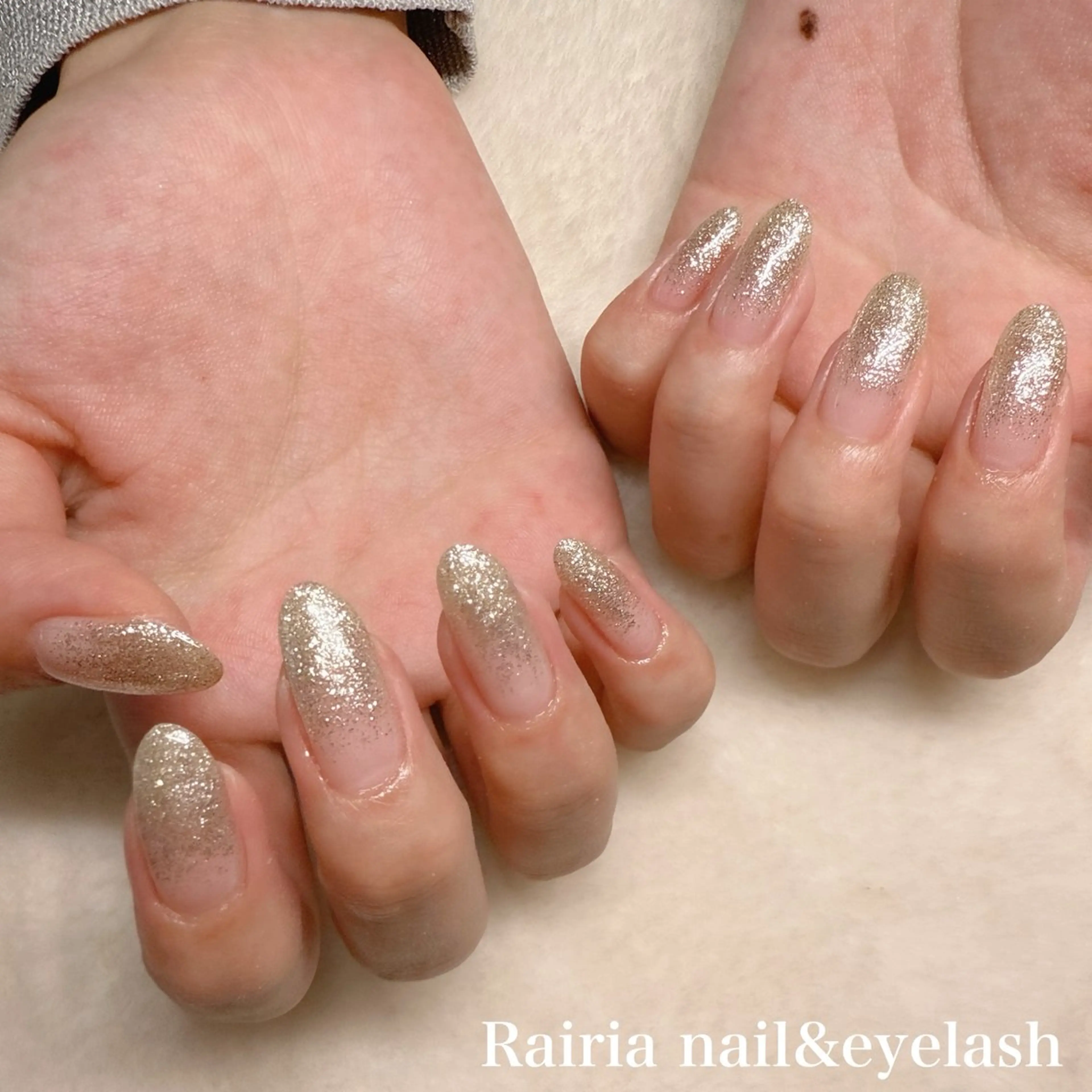 ネイル グラデーション ラメ(グリッター) ラメグラデーション Rairia   nail所属・屋敷 理奈のネイルデザイン