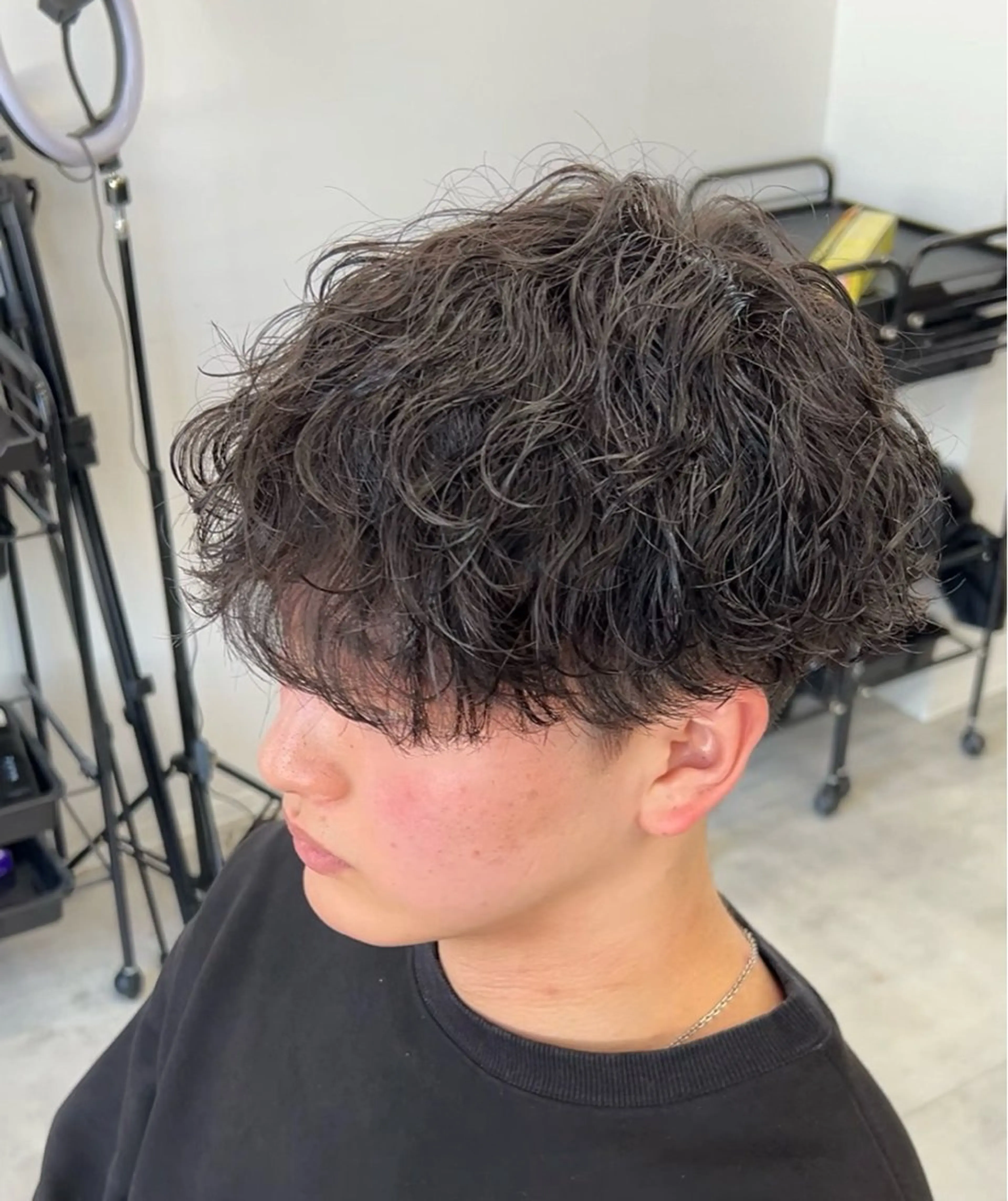 ショート パーマ メンズ メンズパーマ 波巻きパーマ スパイラルパーマ メンズパーマ/ 新潟駅/佐藤裕のヘアスタイル