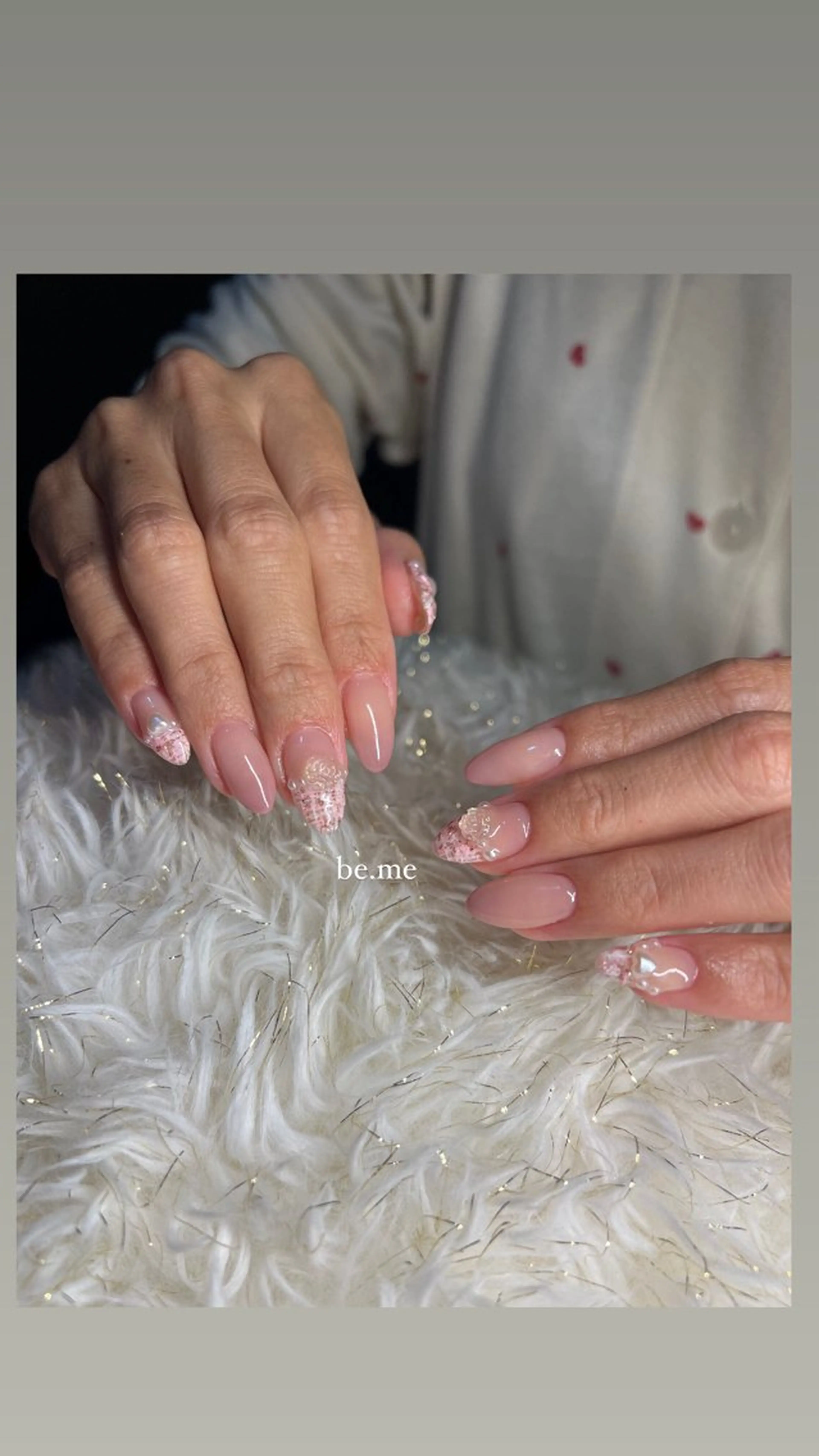 ネイル ツイードネイル be.me yuunaのネイルデザイン