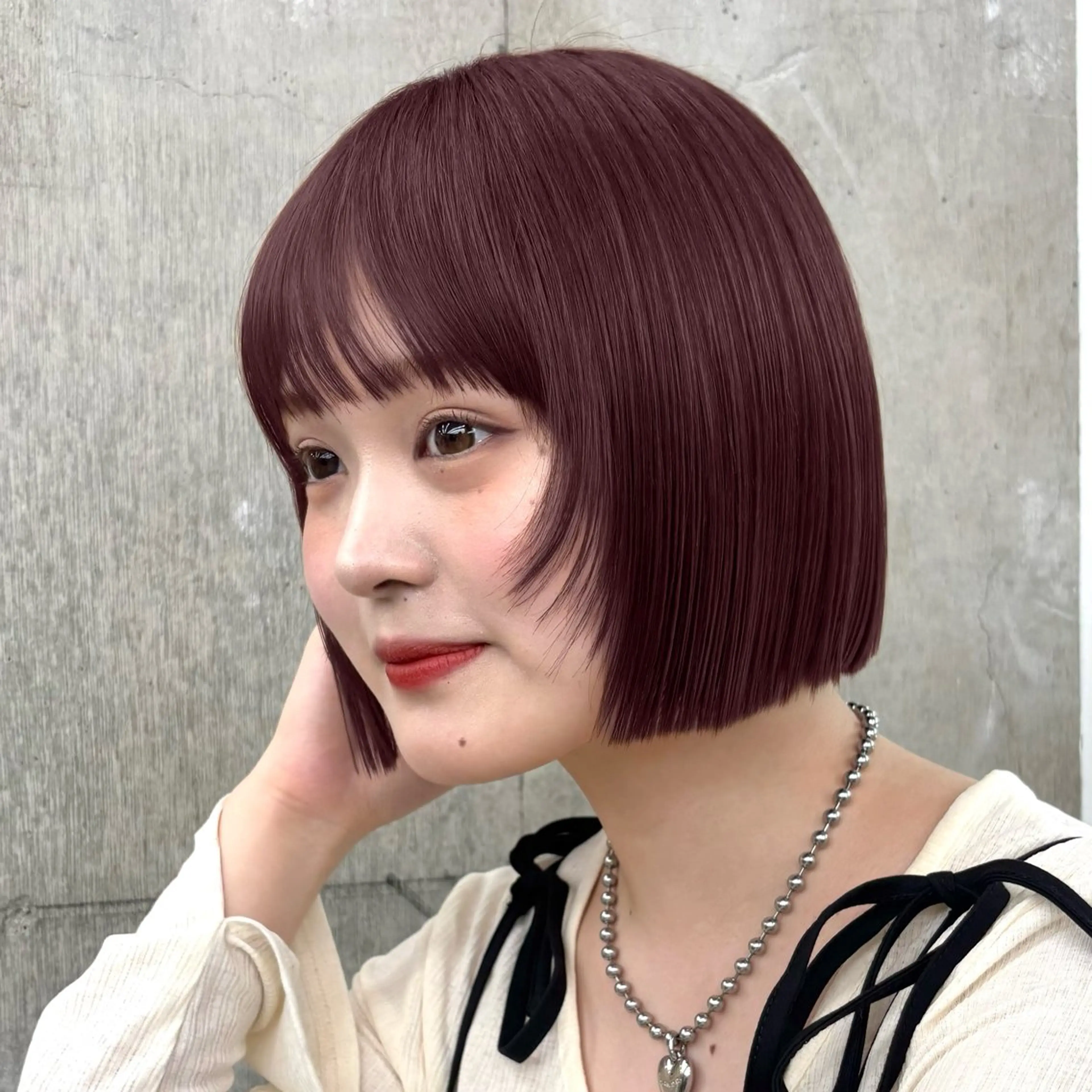 ショート カラー ヘアカラー トリートメント 暖色🍇/透明感/ 髪質改善/YUIKOのヘアスタイル