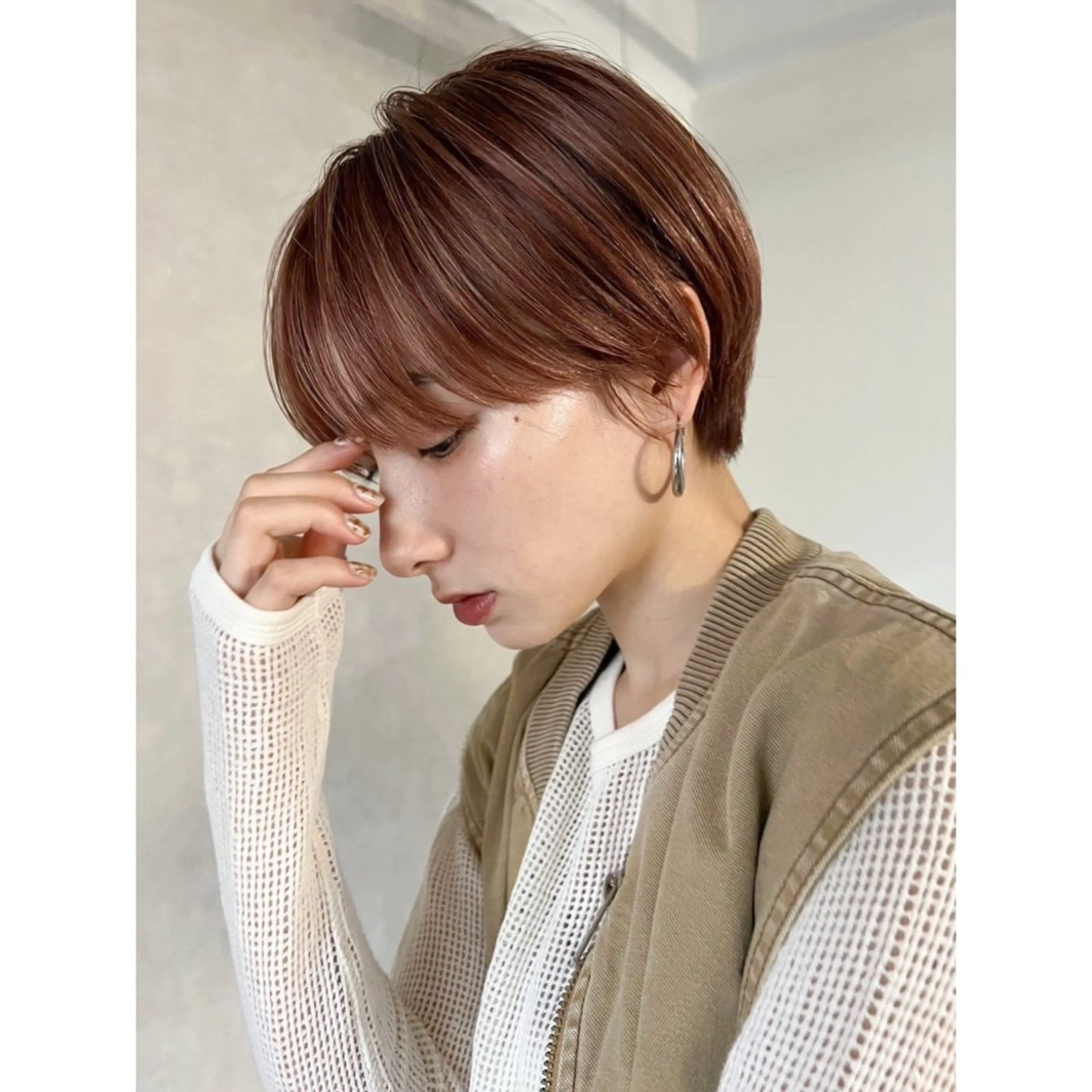 ショート カラー 韓国レイヤー/透明感 ♡YUUNAのヘアスタイル