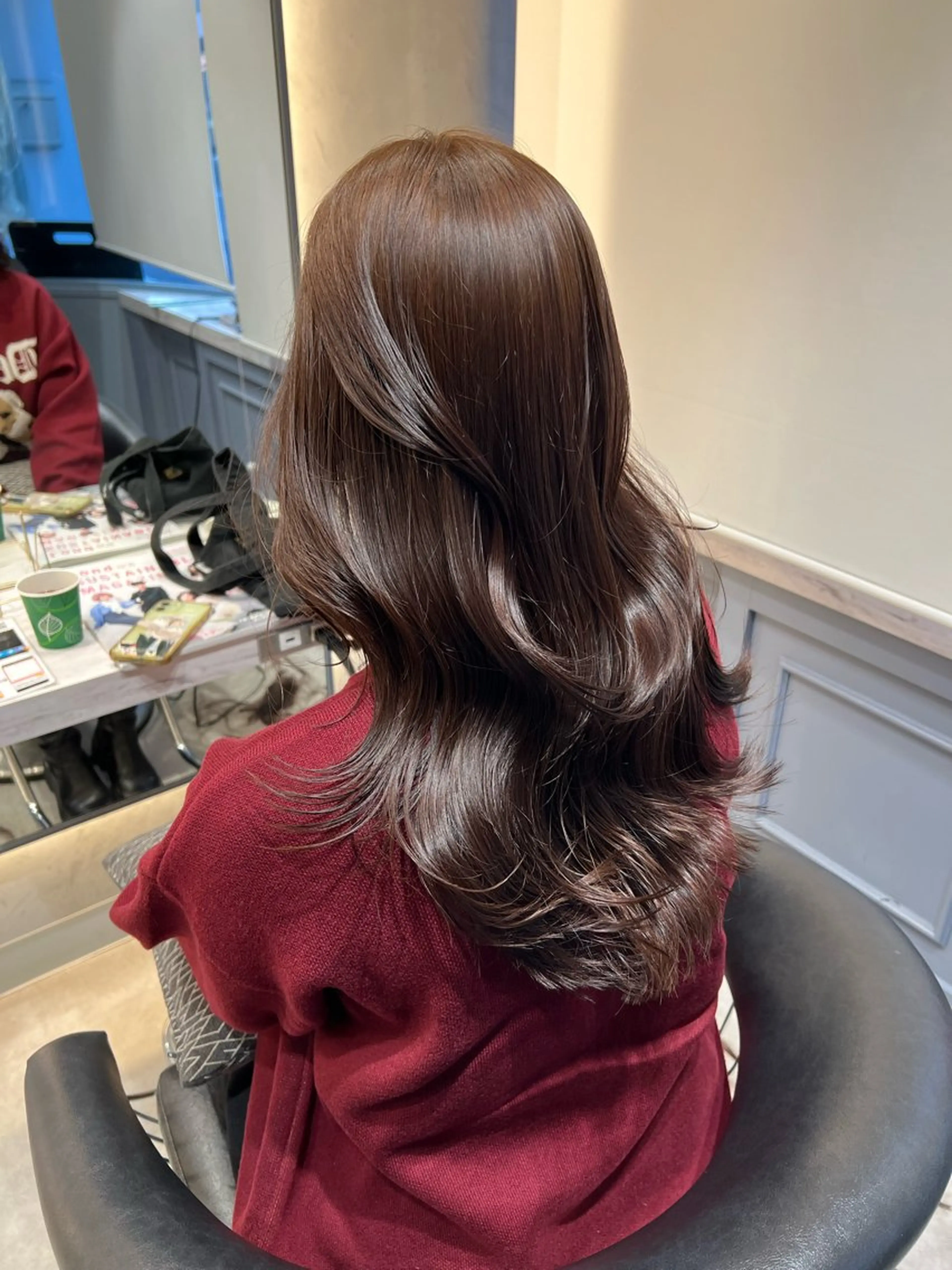 ロング 韓国レイヤー/顔周り /縮毛矯正/羽田航のヘアスタイル