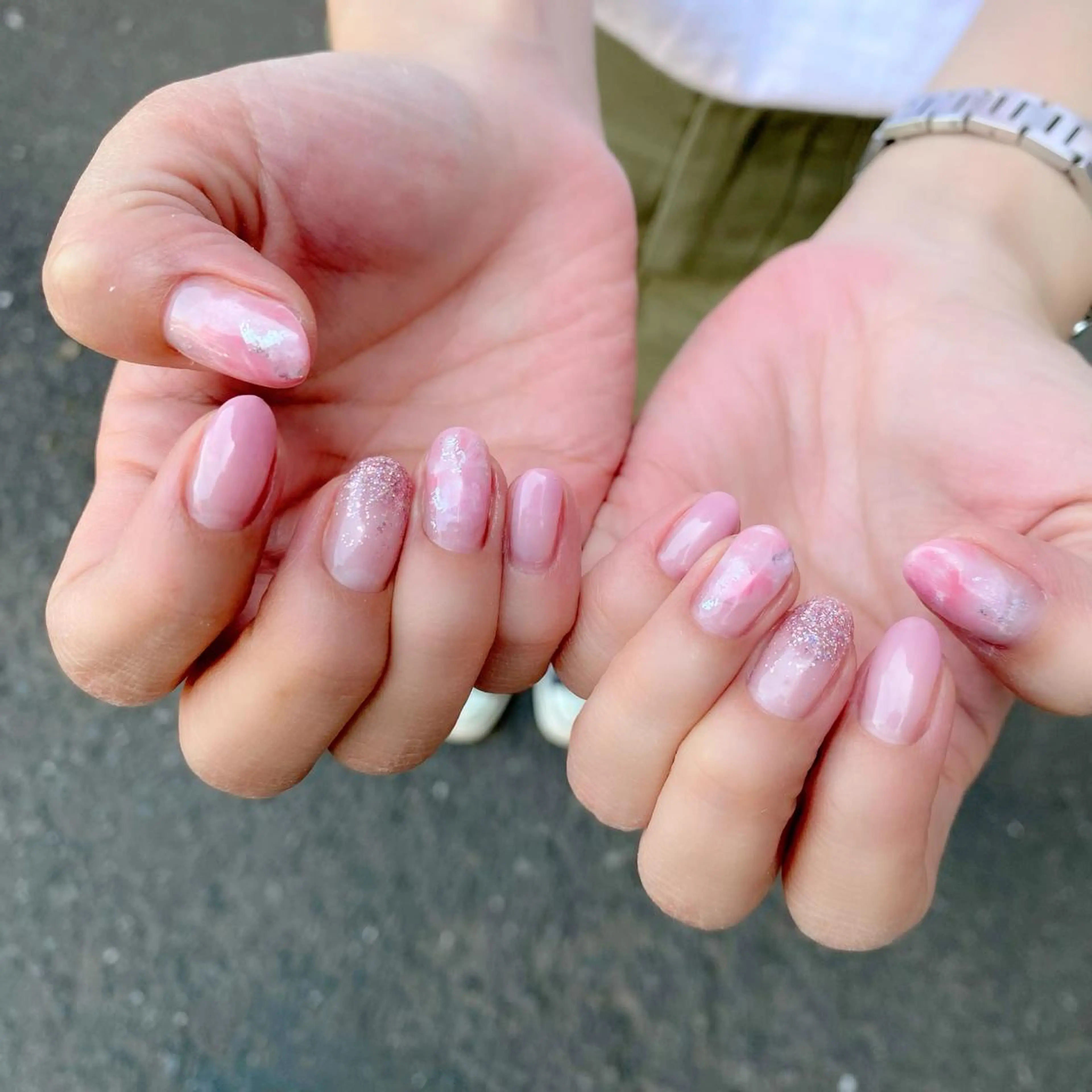 ネイル ニュアンスネイル ピンク 春ネイル Salon Ｋのネイルデザイン